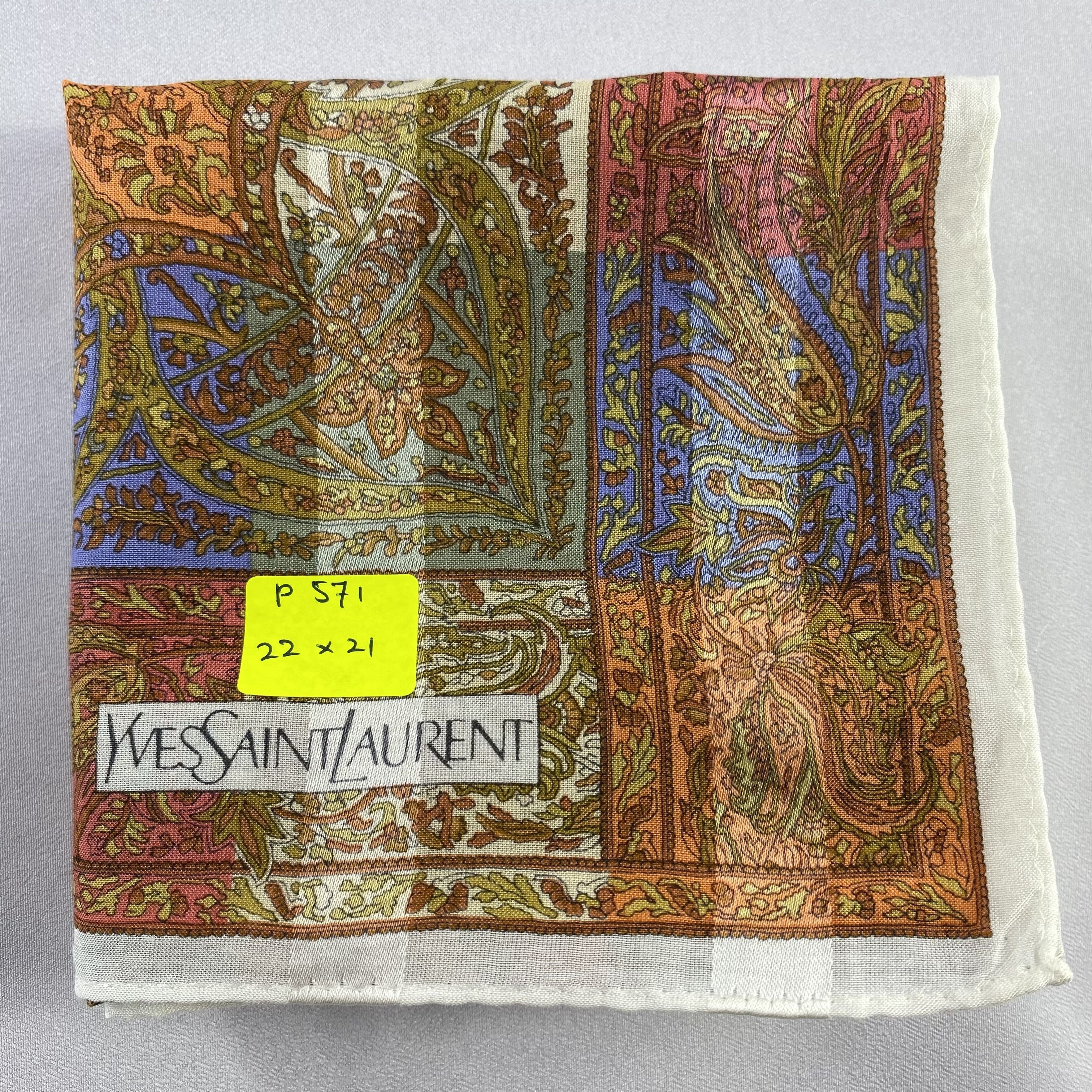 Vintage Yves Saint Laurent Neckerchief / Handkerchief-P571 Size ONE SIZE - 5 Thumbnail