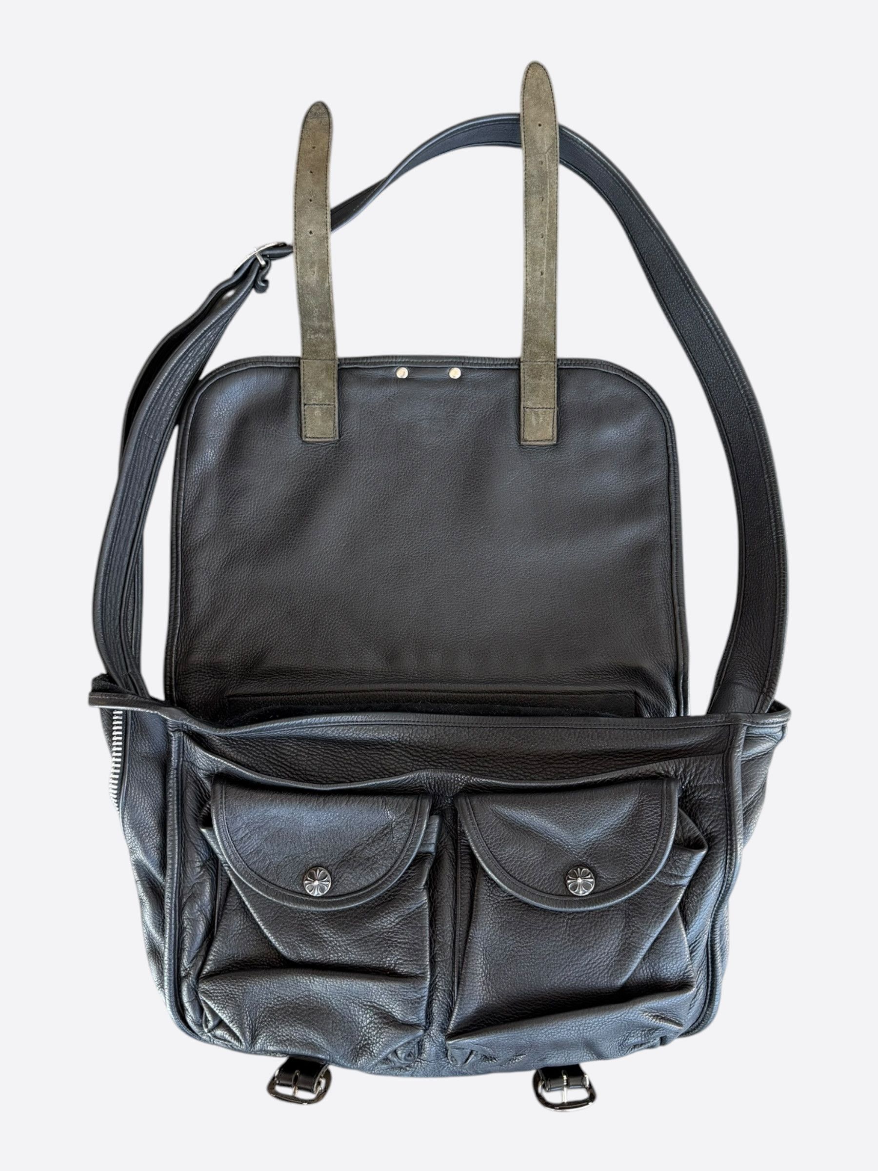 Chrome Hearts Chrome Hearts Black & Silver Dagger Gunslinger Messenger Bag Size ONE SIZE - 3 Thumbnail