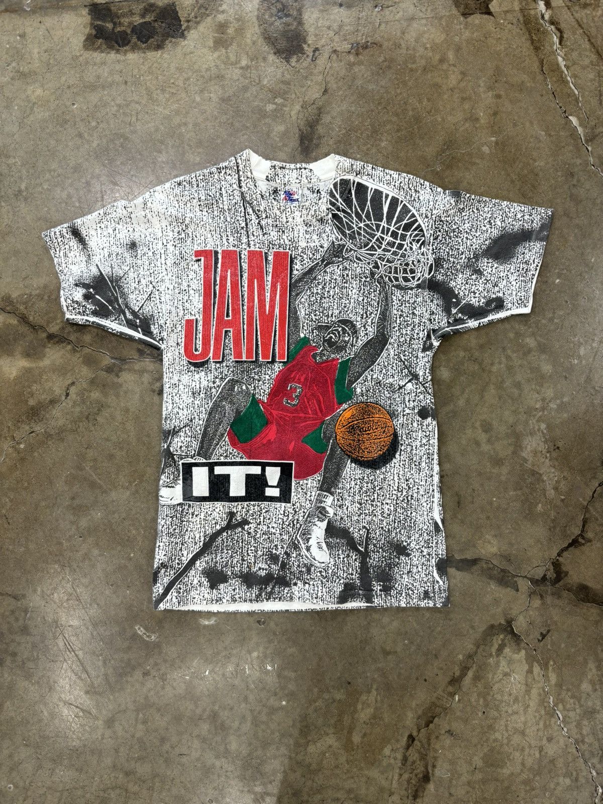 NBA × Vintage Vintage NBA Basketball JAM It AOP Dunk Tee Medium Size US M / EU 48-50 / 2 - 2 Thumbnail