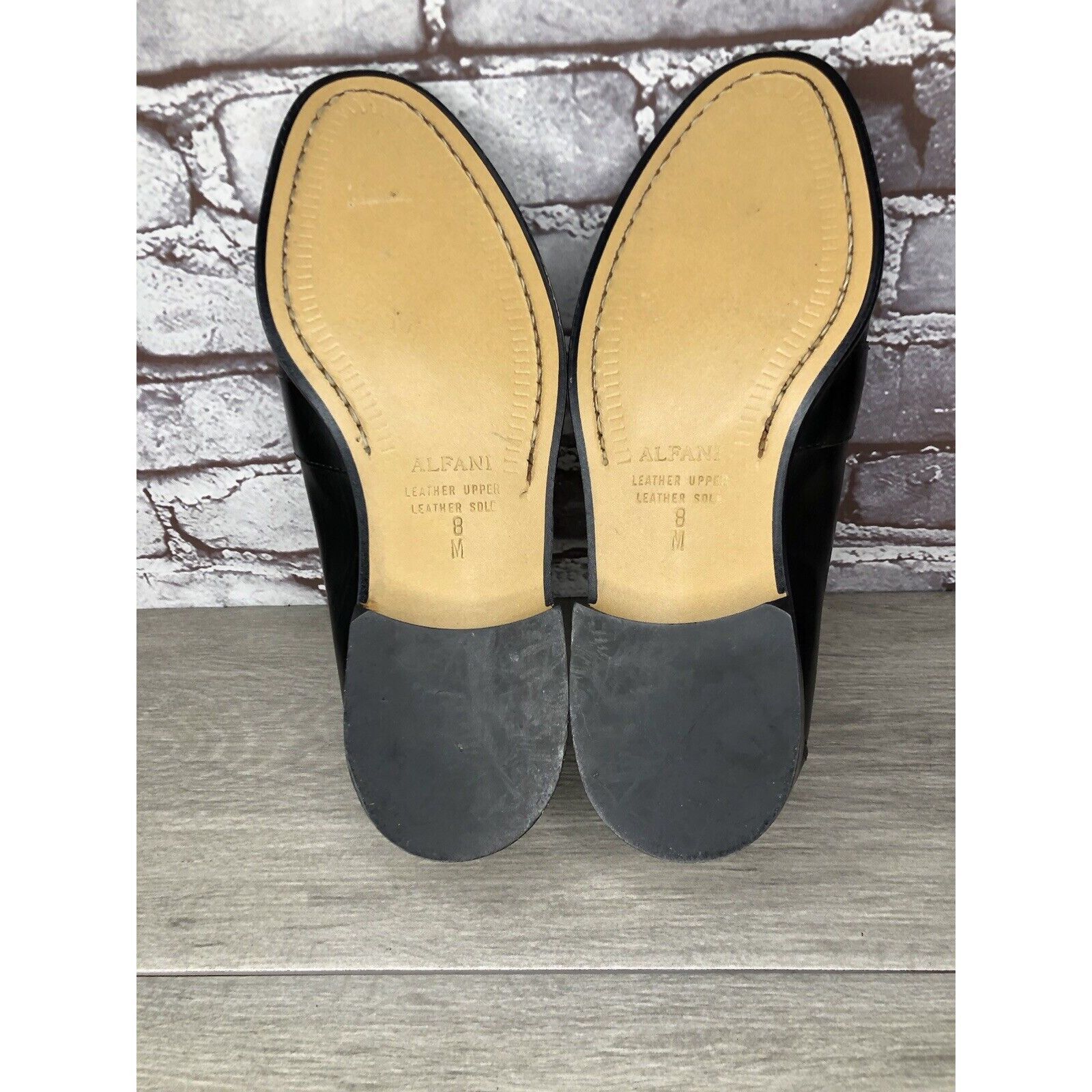 Alfani Alfani Black Leather Braided Tassel Loafers Italy Dress Shoe Size US 8 / EU 41 - 18 Thumbnail