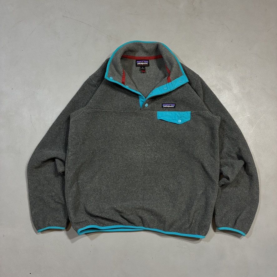 Patagonia Patagonia Synchilla Snap-T Gray/Teal Fleece Size US M / EU 48-50 / 2 - 1 Thumbnail