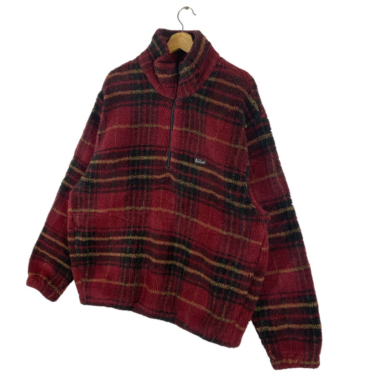 Vintage × Woolrich Woolen Mills Vintage Woolrich Tartan Plaid Half Zip Fleece Size US XL / EU 56 / 4 - 2 Thumbnail