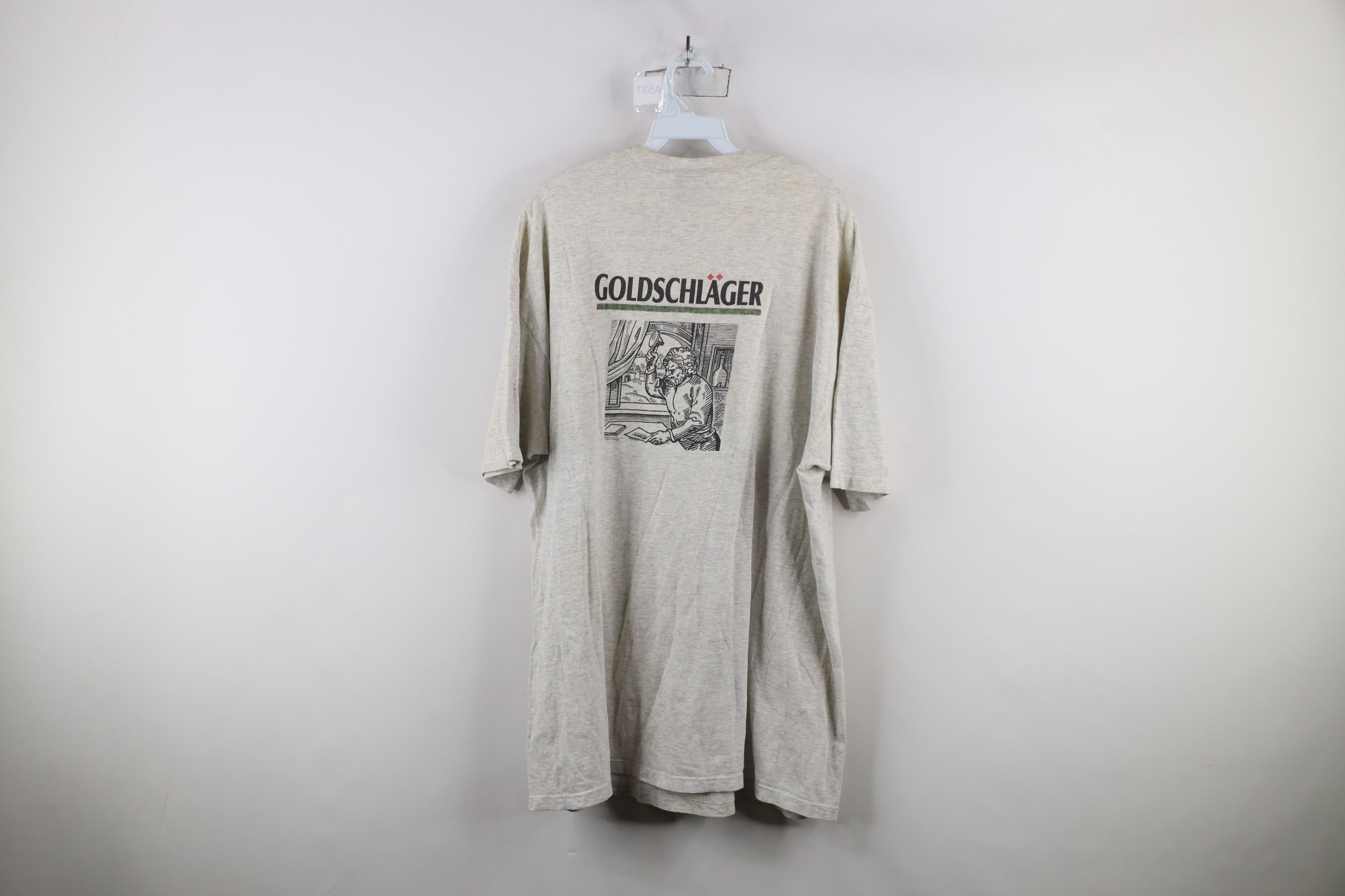 Vintage Vintage 90s Streetwear Spell Out Goldschlager T-Shirt Gray Size US XL / EU 56 / 4 - 12 Thumbnail