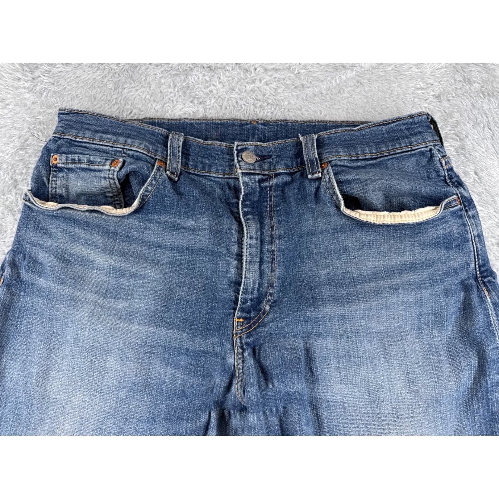 Levi's Levis Jeans Mens Slim 502 Denim Blue 36x28 Cotton Blend 5-Pocket Straight Size US 36 / EU 52 - 4 Thumbnail