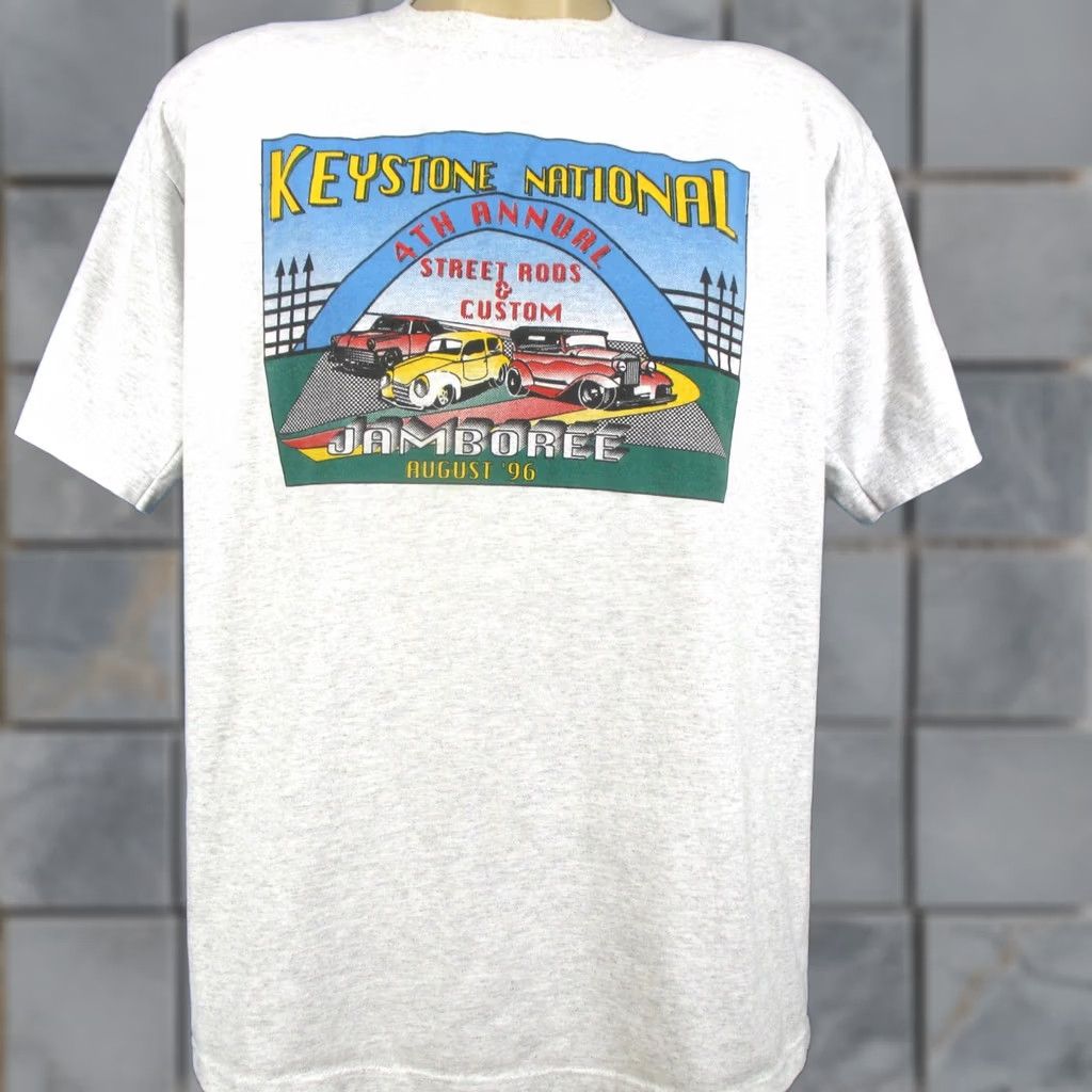 Vintage VINTAGE KEYSTONE NATIONAL STREET ROD JAMBOREE T-Shirt L/XL 80s 90s Mens Size US L / EU 52-54 / 3 - 1 Thumbnail