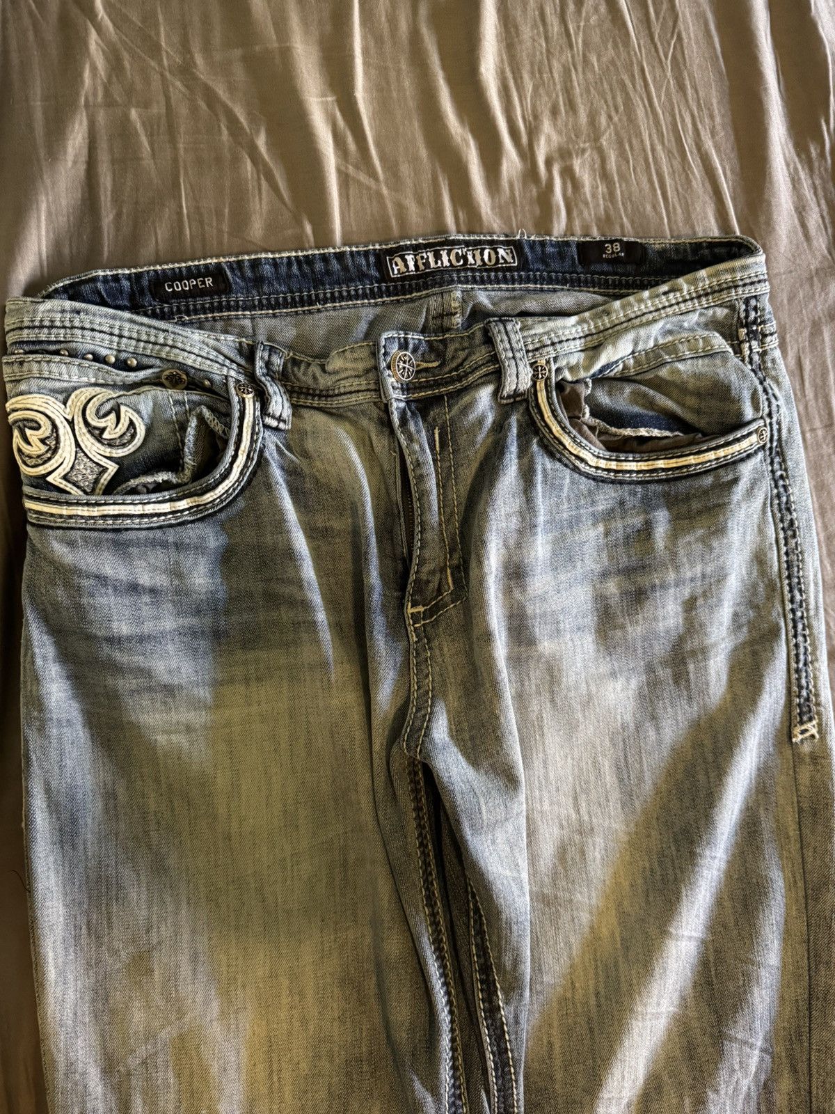 Affliction AFFLICTION 1973 DISTRESSED JEAN Size US 38 / EU 54 - 3 Thumbnail