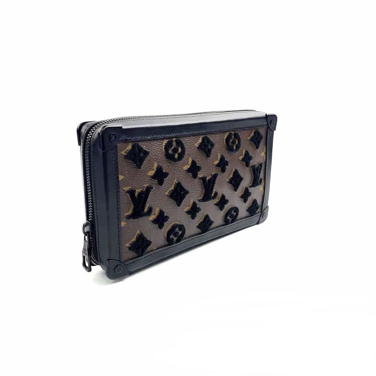 Louis Vuitton Louis Vuitton Virgil Abloh Soft Trunk Clutch Velvet Monogram Size ONE SIZE - 3 Thumbnail