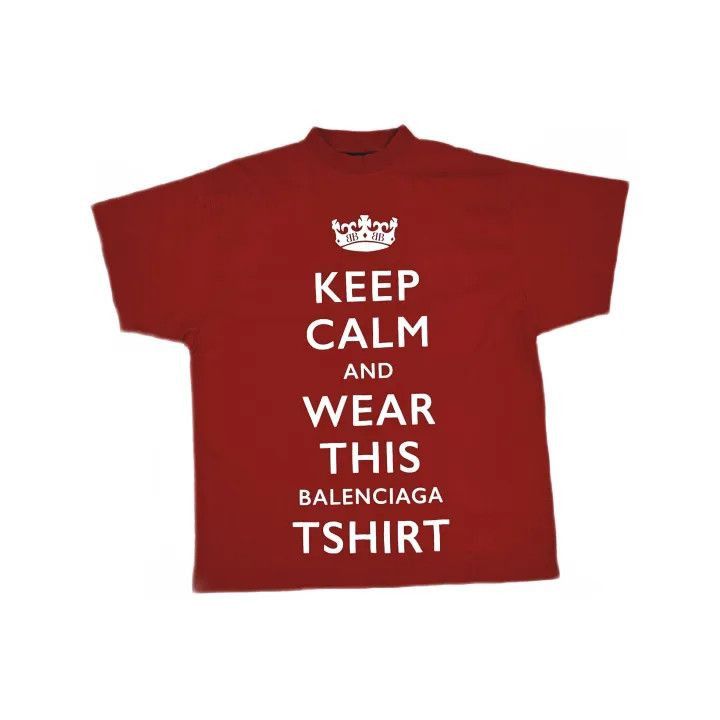 Balenciaga Balenciaga Red Half-Funnel Neck T-Shirt 0079-2507 Size XS / US 0-2 / IT 36-38 - 2 Thumbnail