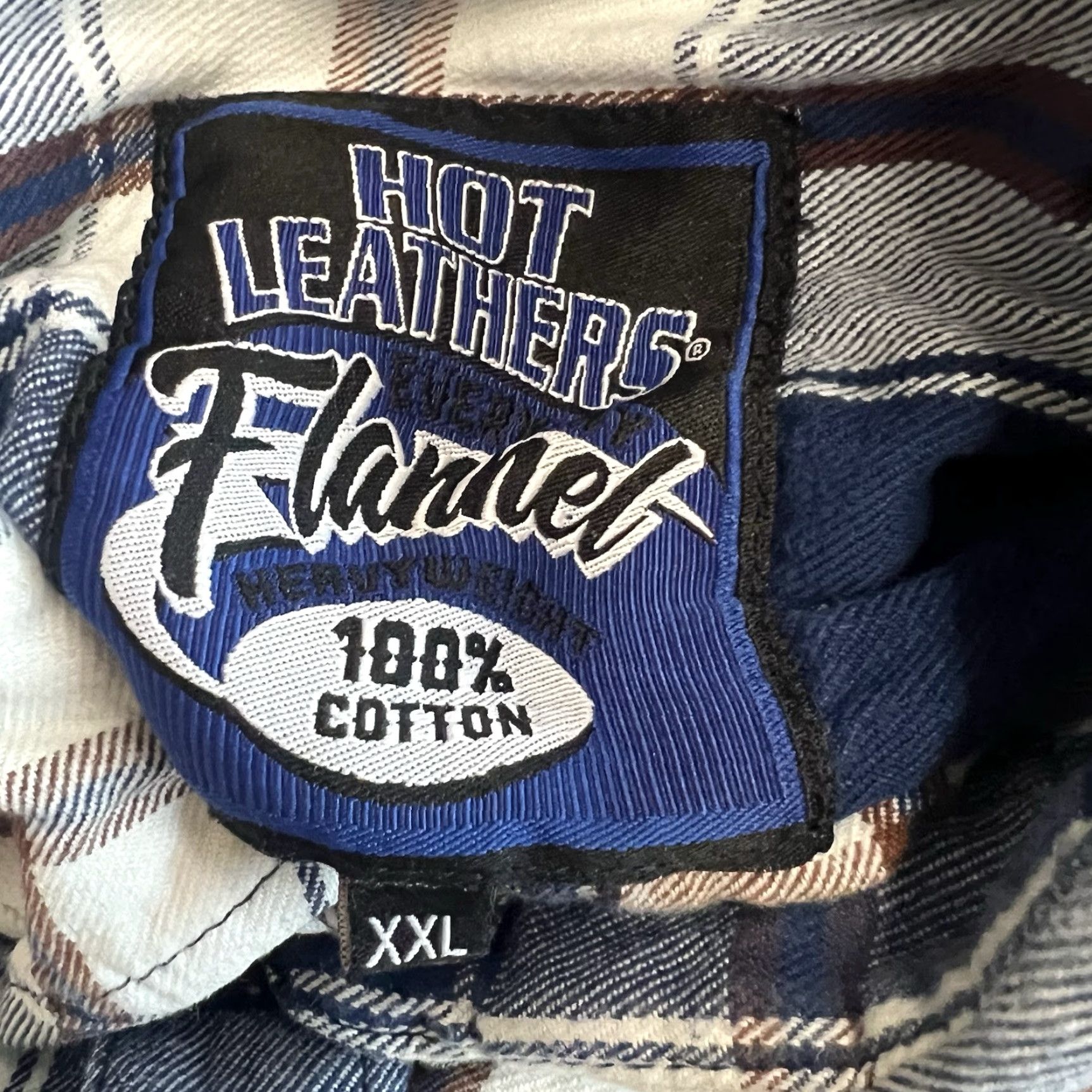 Vintage Hot Leathers Plaid Flannel Button-Up Shirt 2XL Blue Casual Workwear Mens Size US XXL / EU 58 / 5 - 7 Thumbnail