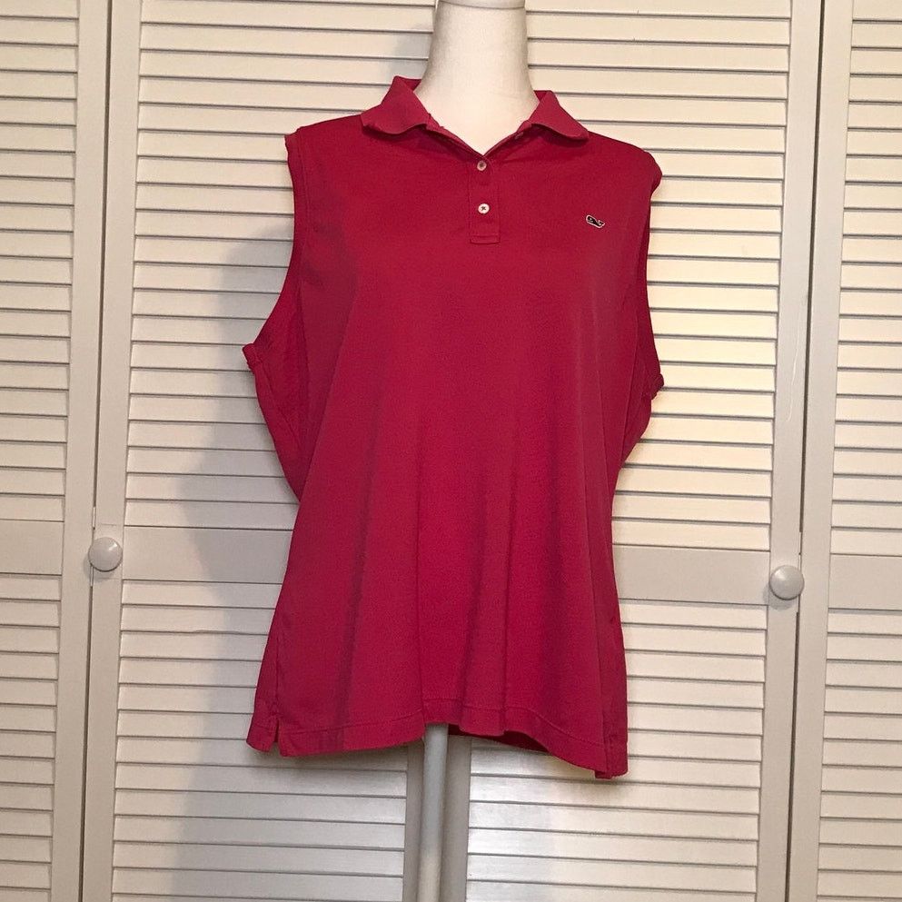 Other Vineyard Vines Performance Pink Collared Sleeveless Top XL Size XL / US 12-14 / IT 48-50 - 1 Thumbnail
