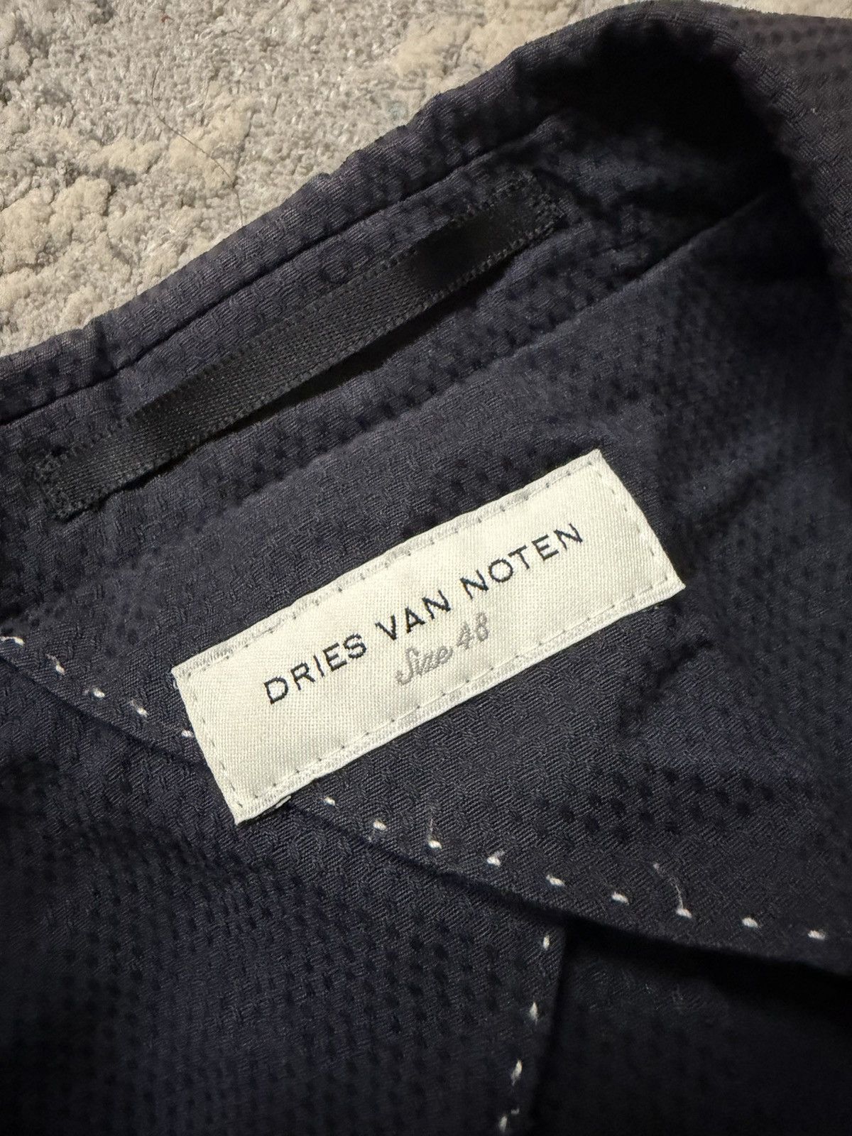 Dries Van Noten Dries Van Noten Cotton Linen Perforated Jacket Size US M / EU 48-50 / 2 - 2 Thumbnail