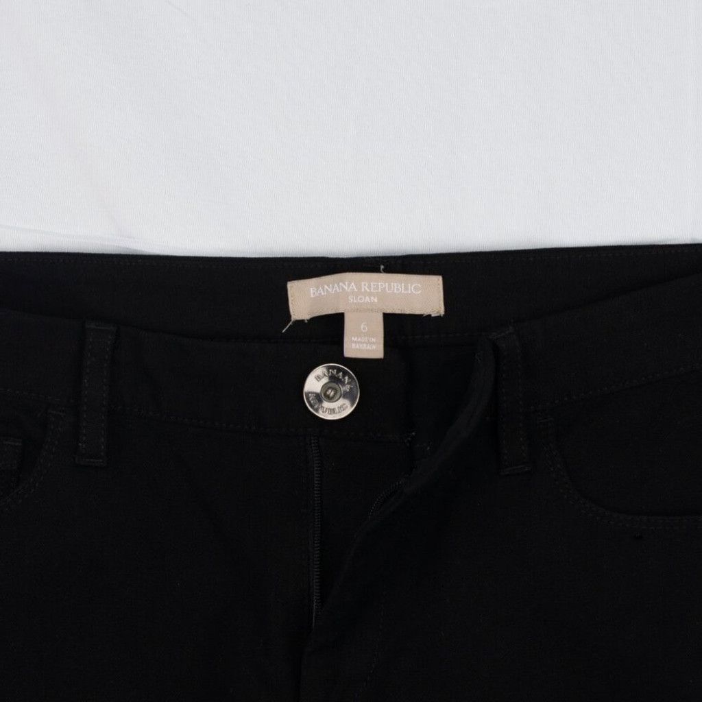 Banana Republic BANANA REPUBLIC Sloan 2-Way Skinny Black Jeans Pants Size 6 Size 28" / US 6 / IT 42 - 5 Thumbnail