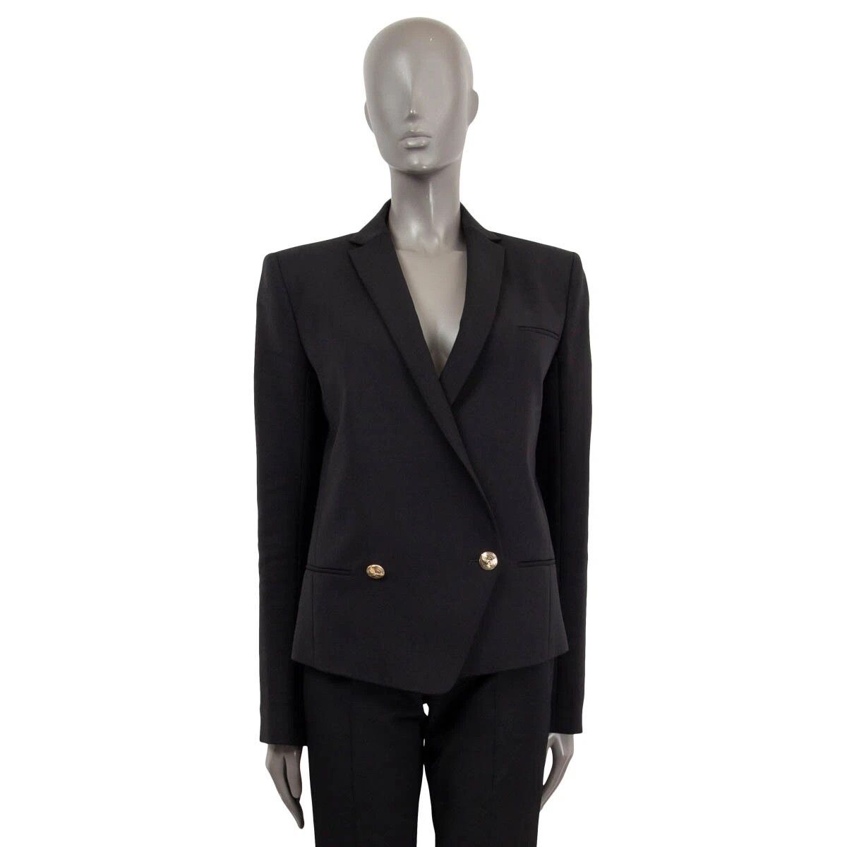 Balmain BALMAIN BLACK WOOL DOUBLE BREASTED BLAZER Size L / US 10 / IT 46 - 1 Thumbnail