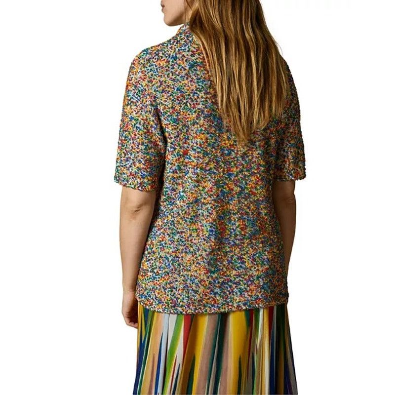 Marina Rinaldi Marina Rinaldi Anita Printed Knit Sweater Shirt Cowl Neck XL Size 3XL / US 20-22 - 2 Thumbnail