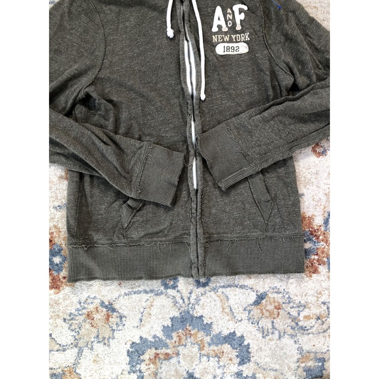 Abercrombie & Fitch Abercrombie & Fitch Hoodie Mens XL Green Full Zip 1892 Graphic Logo Sweatshirt Size US XL / EU 56 / 4 - 5 Thumbnail
