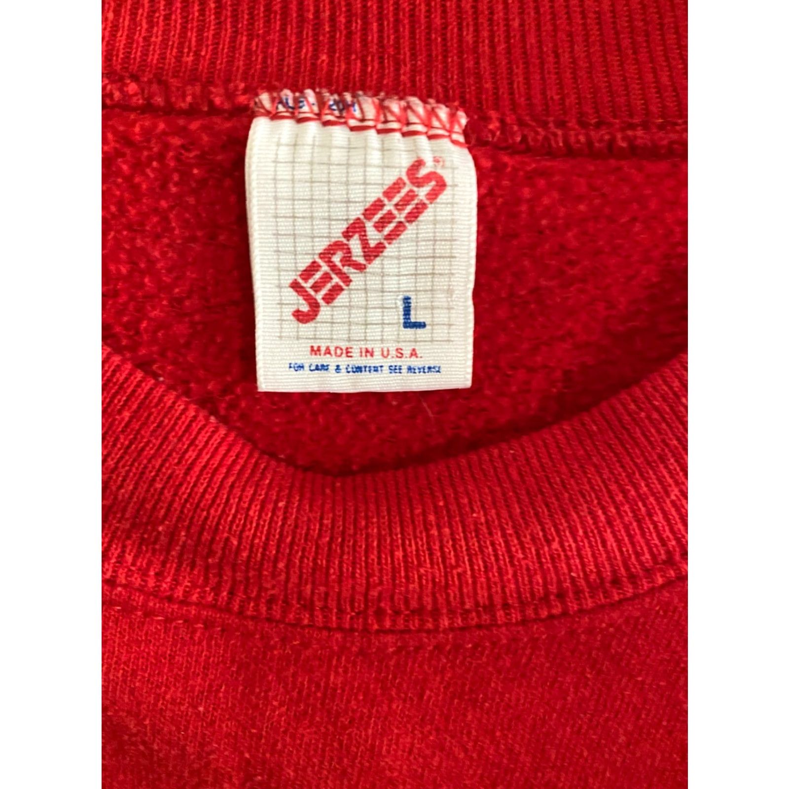 Jerzees VINTAGE Jerzees Sweatshirt Red Mens L Made In USA Crewneck Cart } Size US L / EU 52-54 / 3 - 2 Thumbnail