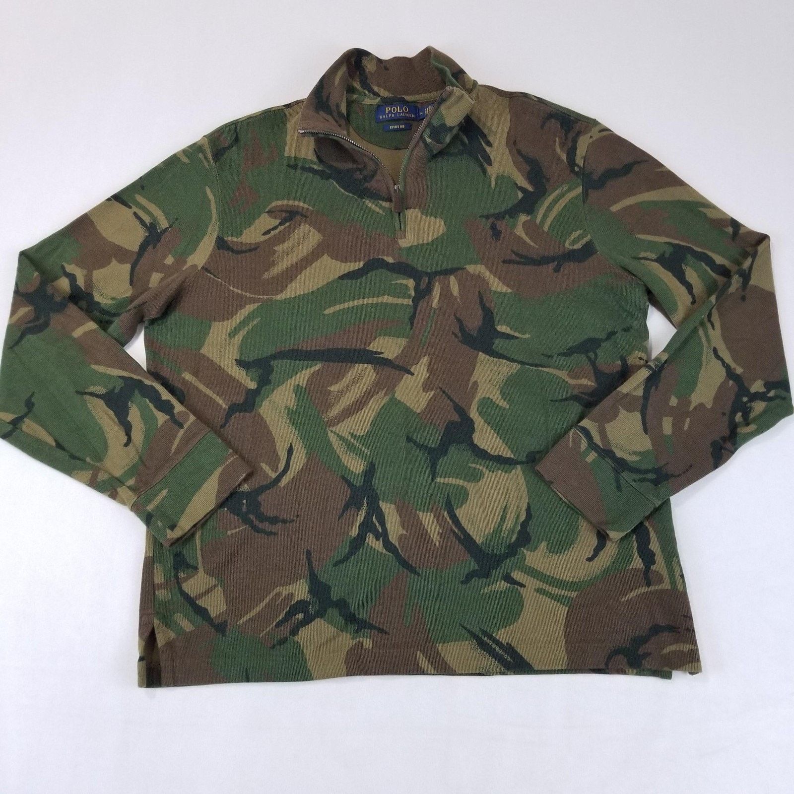 Polo Ralph Lauren Polo Ralph Lauren Sweater Medium Green Camo Estate Rib Size US M / EU 48-50 / 2 - 1 Thumbnail