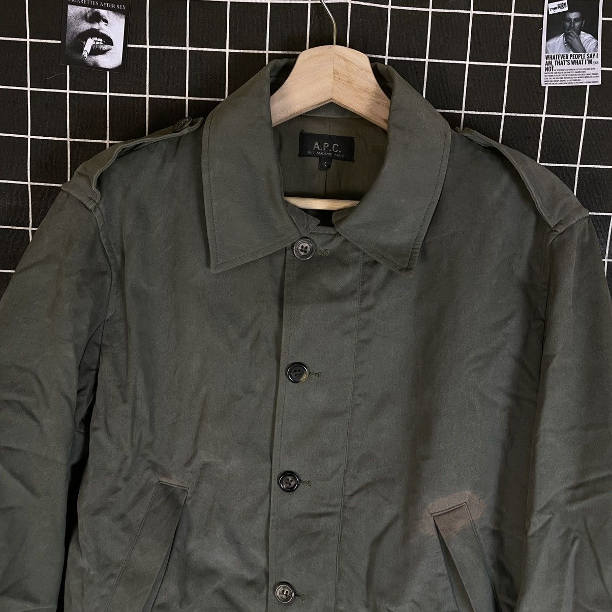 A.P.C. 🇯🇵 VINTAGE APC BUTTON UP MILITARY COTTON WAXED JACKET Size US M / EU 48-50 / 2 - 7 Thumbnail