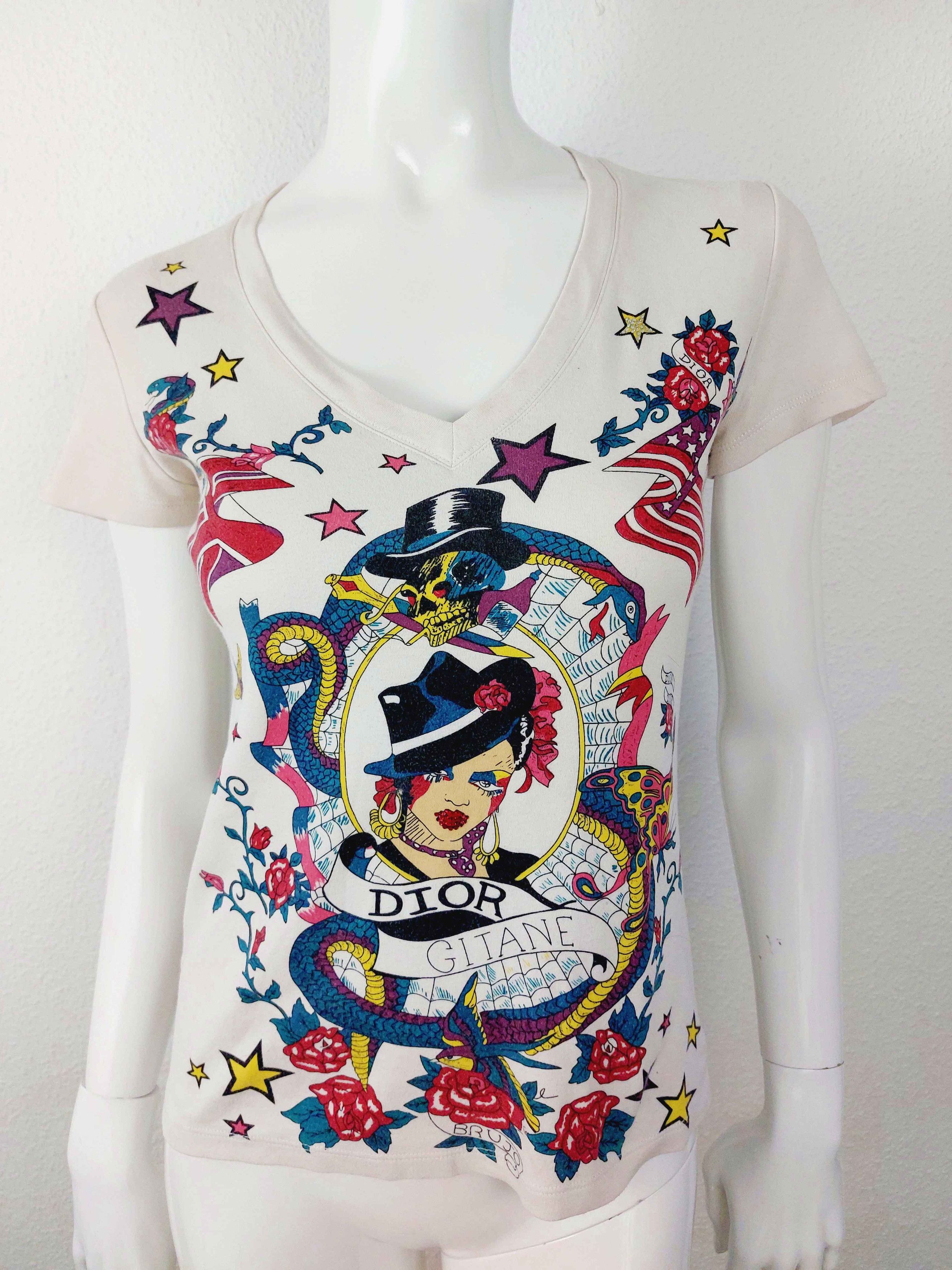 Dior Christian Dior 2004 Gitane Gipsy John Galliano Top T-Shirt Size M / US 6-8 / IT 42-44 - 5 Thumbnail
