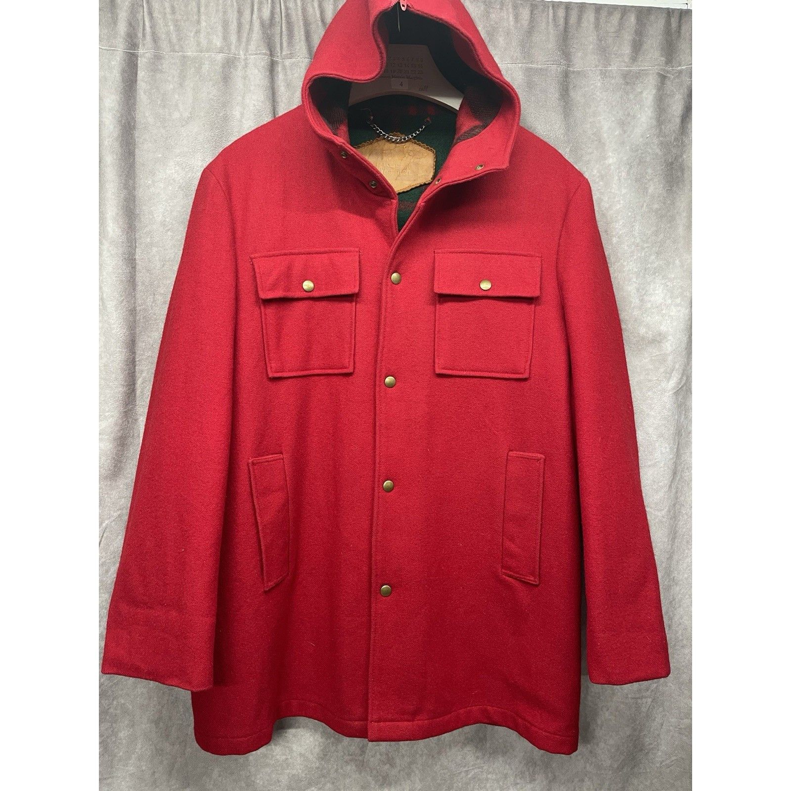 Other VINTAGE WOOLRICH RED WOOL MOUNTAIN PARKA SPLIT ZIP HOOD UNIS Size US L / EU 52-54 / 3 - 2 Thumbnail