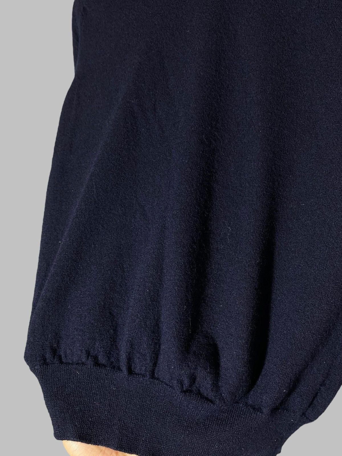 Moncler Moncler Navy Blue Wool Sweater Patch Logo Size US XS / EU 42 / 0 - 10 Thumbnail