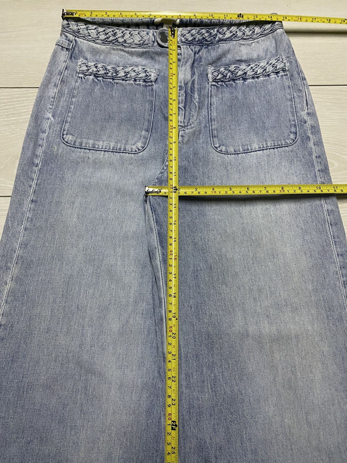 Japanese Brand H&M Bush Pants Light Wash Baggy Woman Size US 29 - 10 Thumbnail