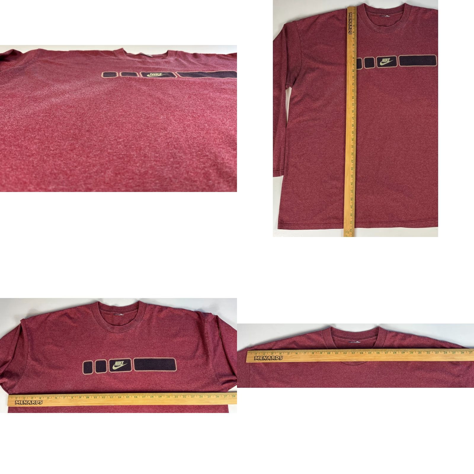 Nike Nike Men's Vintage 90s Long Sleeve T-Shirt Sz 2XL Red Crew Neck Pullover T-Shirt 90s Nike Shirt Mens Regular Fit Size US XXL / EU 58 / 5 - 8 Thumbnail