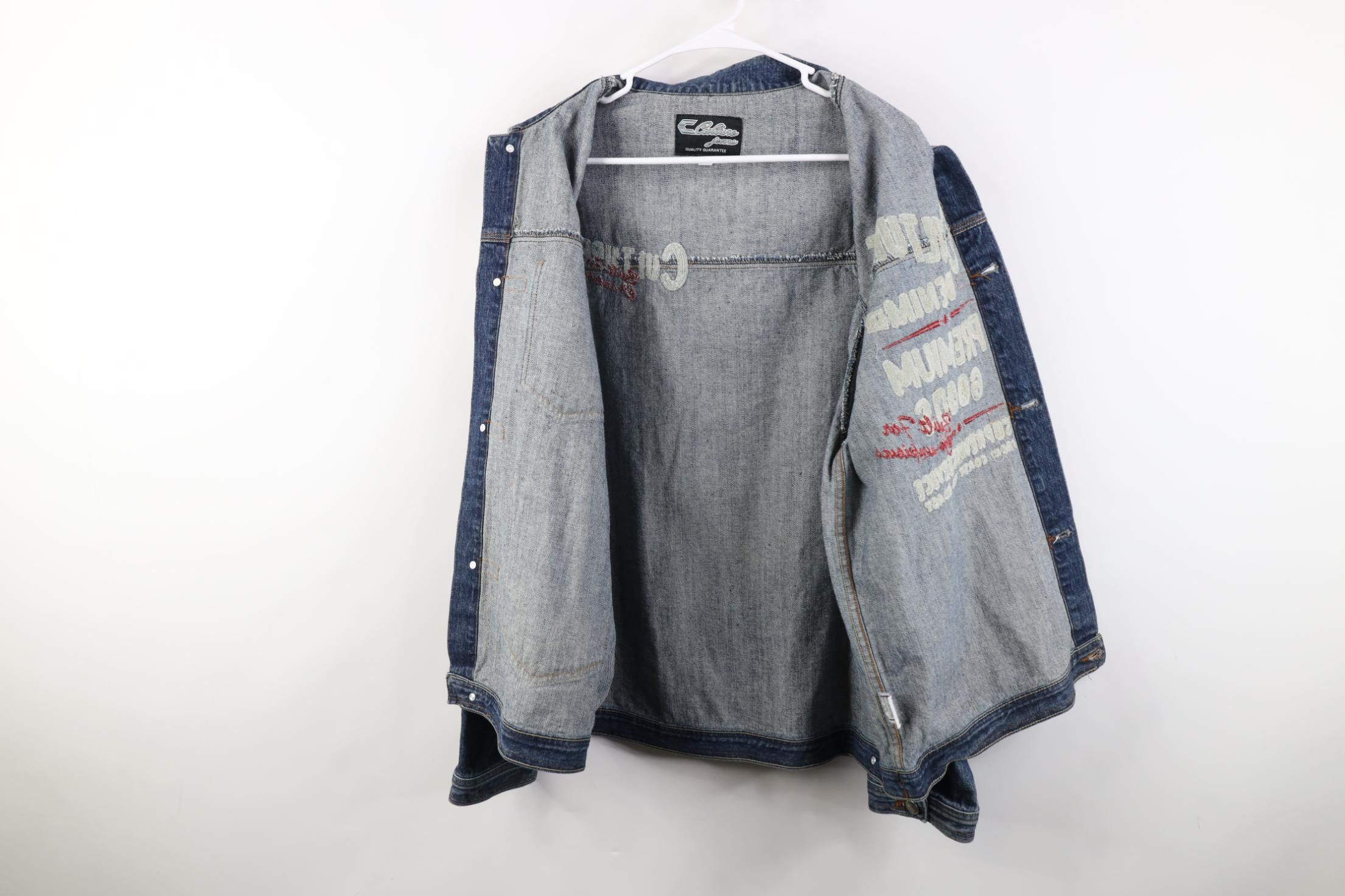Vintage Vintage 90s Y2K Streetwear Denim Chore Trucker Jacket Size US XL / EU 56 / 4 - 12 Thumbnail