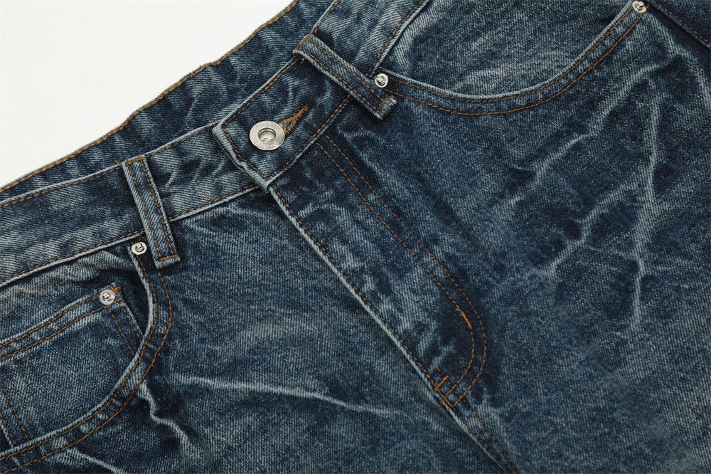 Japanese Brand × Jean Punk lightning pattern washed distressed flared jeans y2k Size US 34 / EU 50 - 4 Thumbnail