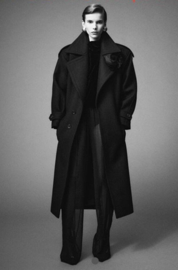 Saint Laurent Paris $8K VALUE Cashmere Melange Long Coat Size M / US 6-8 / IT 42-44 - 1 Thumbnail