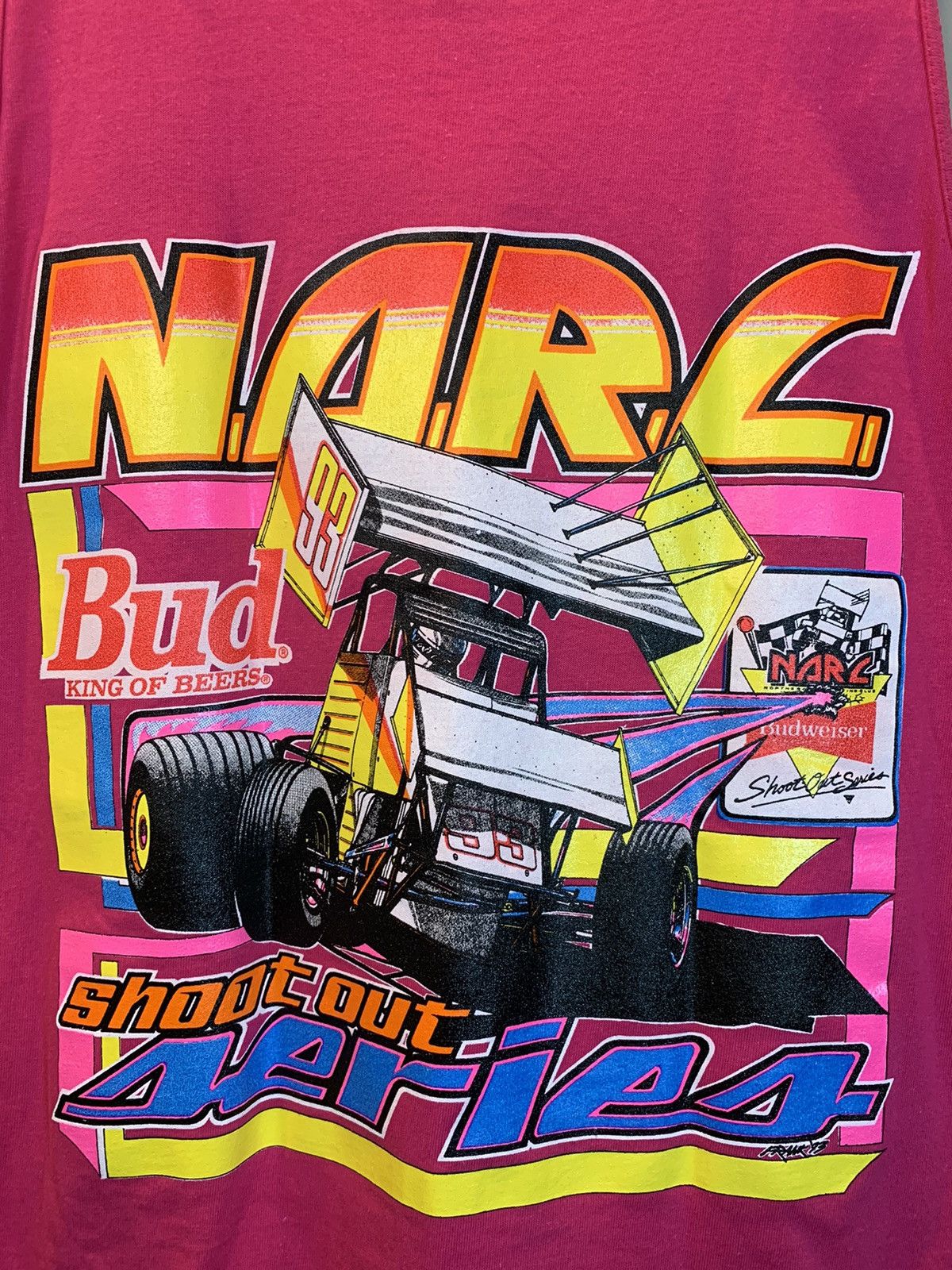 Budweiser × Vintage *RARE* Vintage 80s NARC Northern Auto Racing Club Bud Tank Size US M / EU 48-50 / 2 - 3 Thumbnail