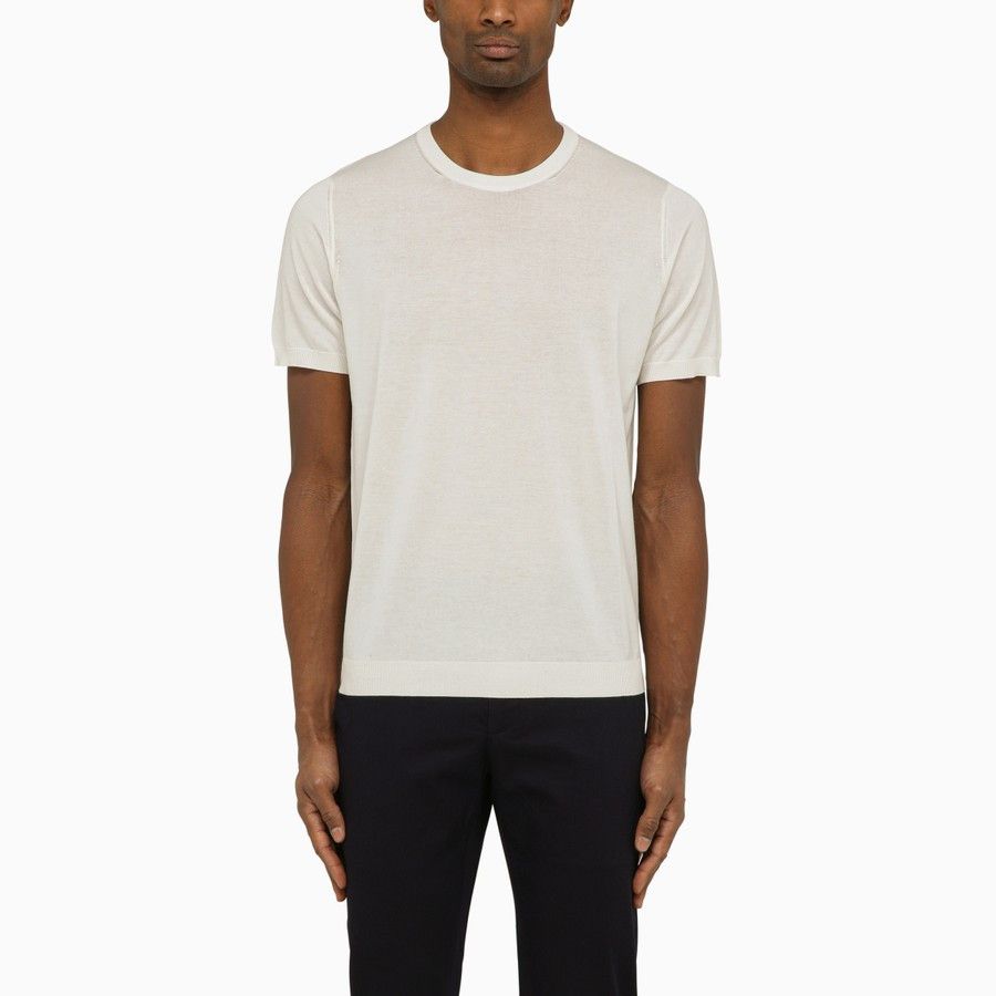 image of Drumohr O1D2Blof0324 T-Shirt In White, Men's (Size Medium)
