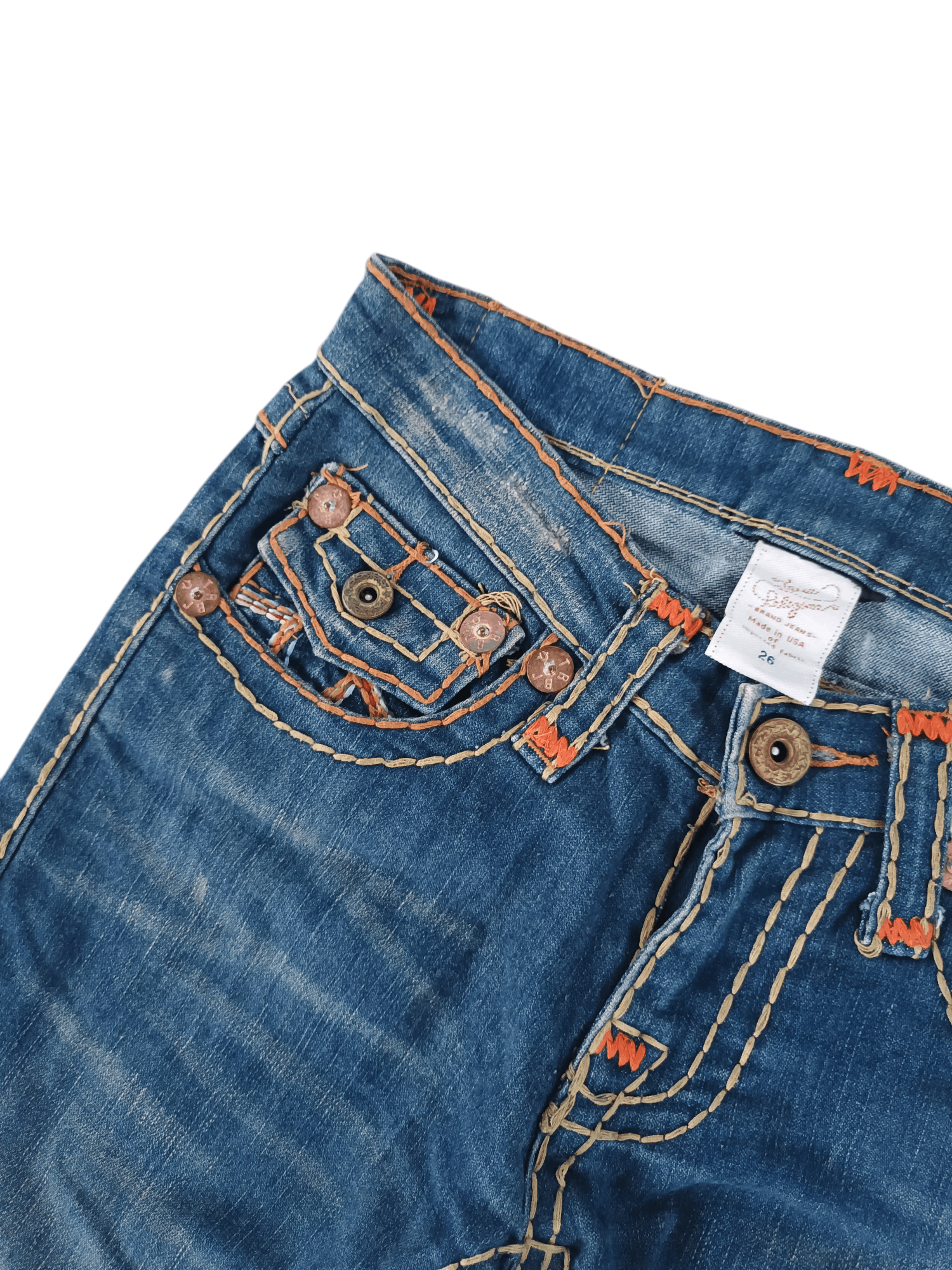 Jean × True Religion True Religion ひ Joey Big T Rainbow 🌈 Flared Jeans Size US 28 / EU 44 - 14 Thumbnail