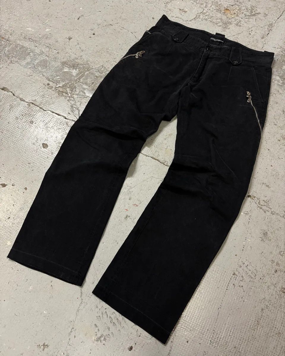 Dolce & Gabbana AW2003 Dolce & Gabbana Anatomic Black Zips Pants Size US 33 - 3 Thumbnail