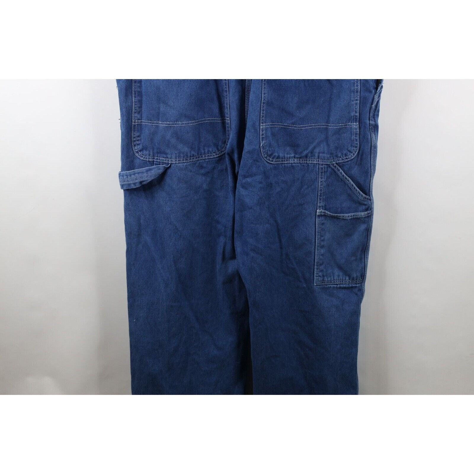 Vintage Vintage 90s Streetwear Faded Wide Leg Denim Jean Overalls Size US 44 / EU 60 - 19 Thumbnail