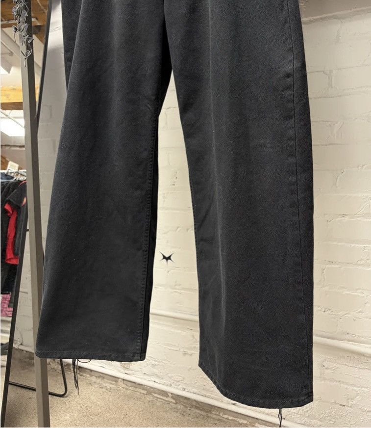 Balenciaga 2024 Balenciaga ‘Heel-Bite’ Heavyweight Wide Leg Black Denim Size US 34 / EU 50 - 2 Thumbnail