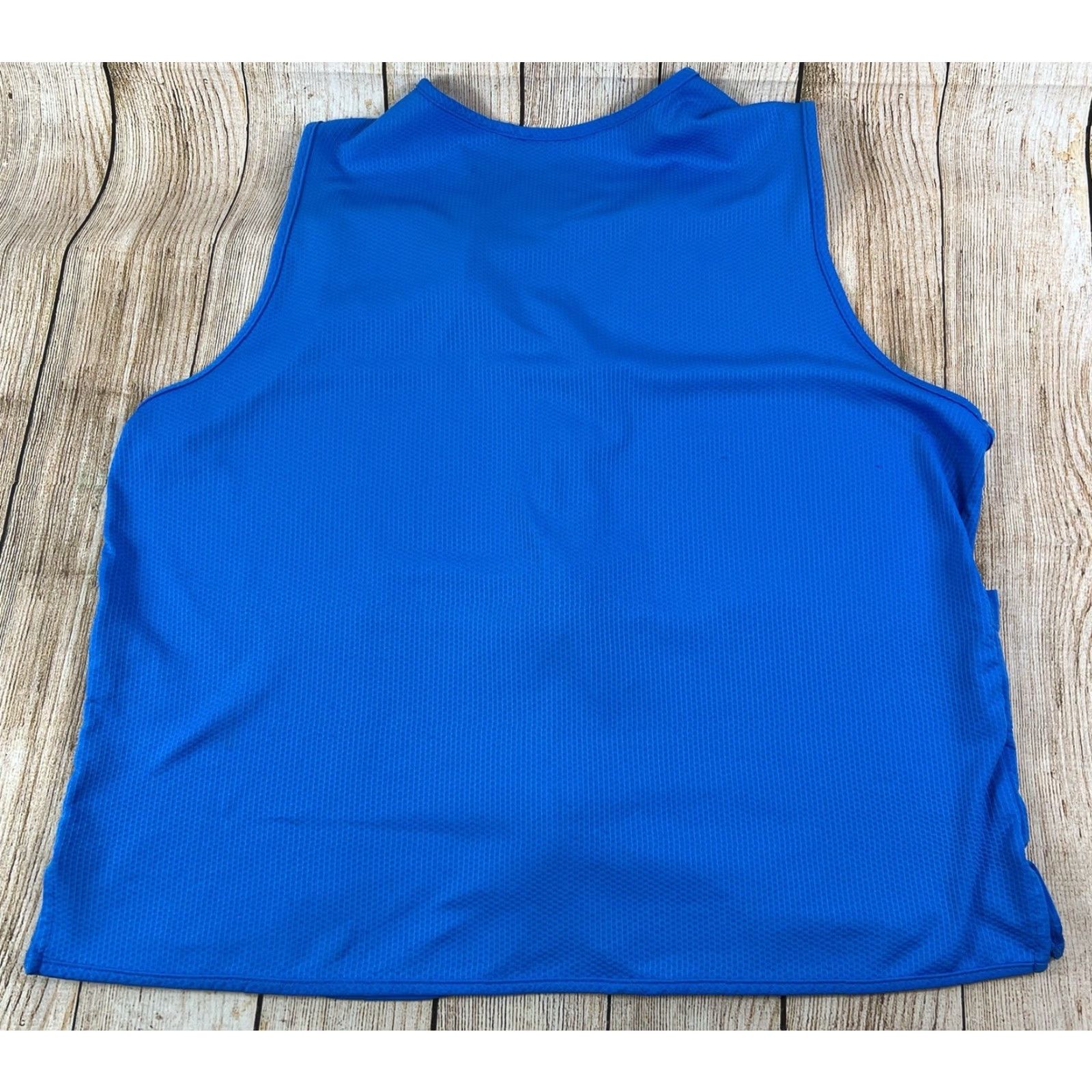 Walmart Walmart Vest 2XL Blue Full Zip Employee Uniform Polyester Unisex Mens Womens, Retail, Pre owned, Light yellowing on front along zipper Size US XXL / EU 58 / 5 - 2 Thumbnail