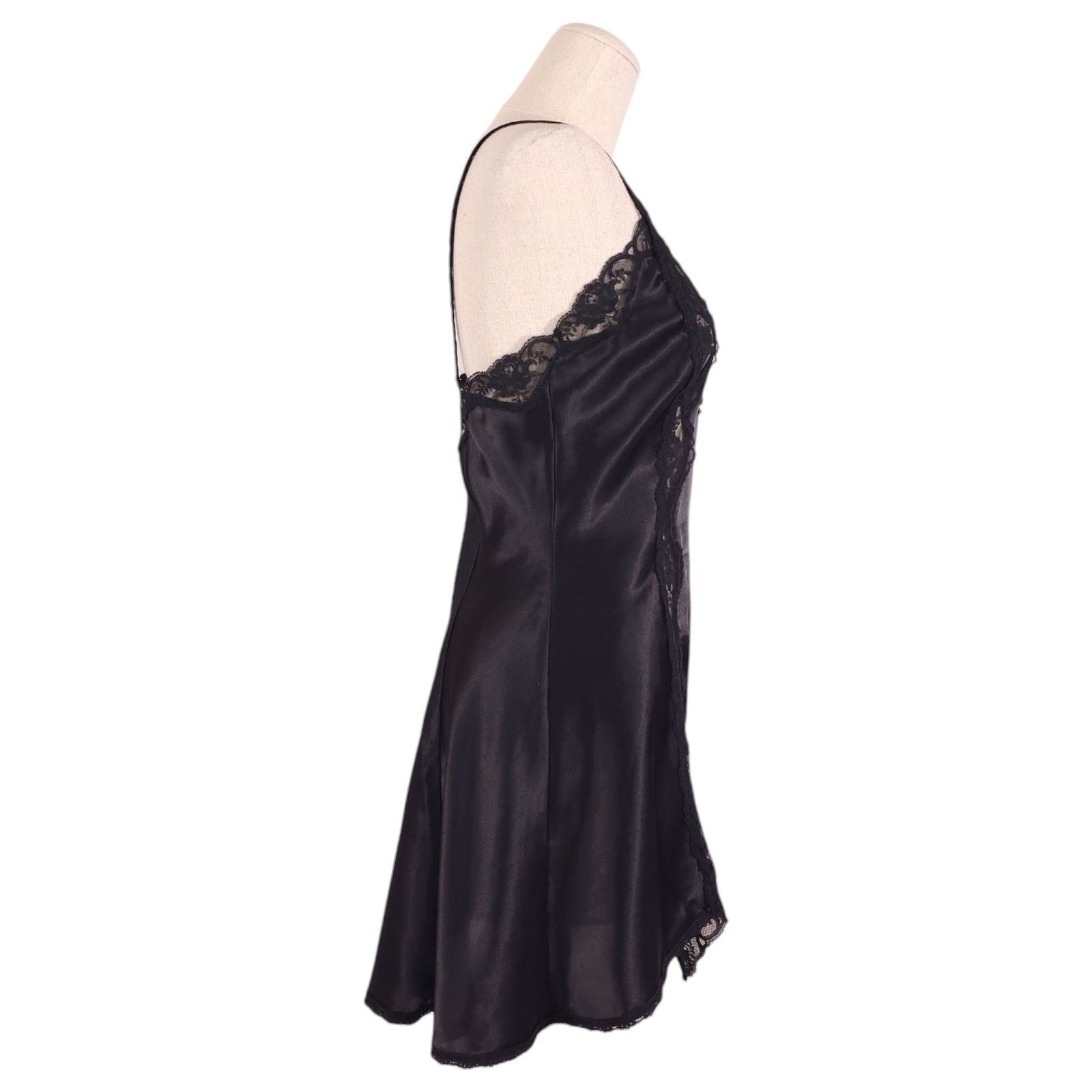 Other Trashy Lingerie Satin Lace Slip Black Sz Large Size ONE SIZE - 4 Thumbnail