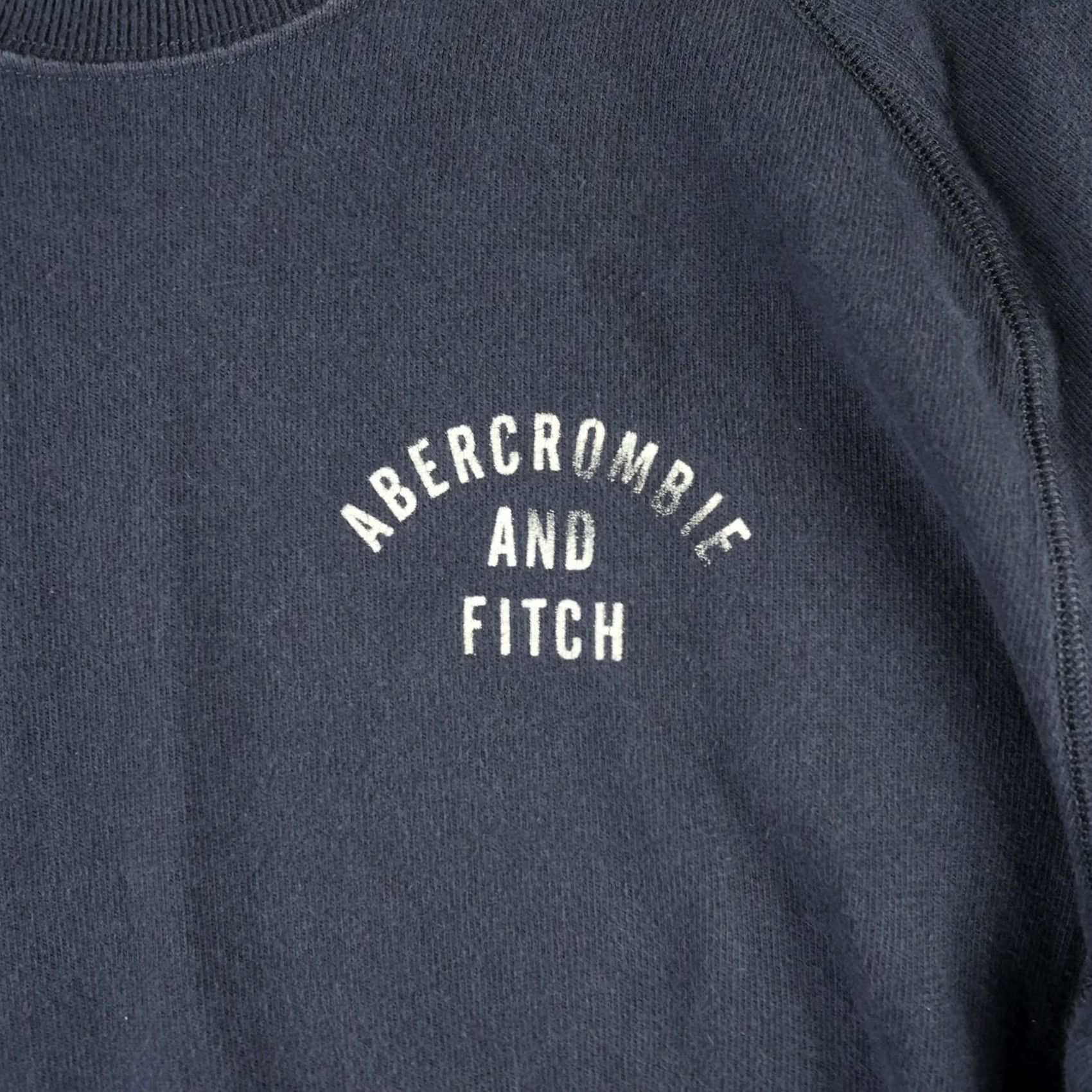 Abercrombie & Fitch Abercrombie & Fitch Sweatshirt Mens XL Blue Muscle Fit Crewneck Fleece Logo Graphic Print Pullover Knit Cotton Long Sleeve Size US XL / EU 56 / 4 - 2 Thumbnail