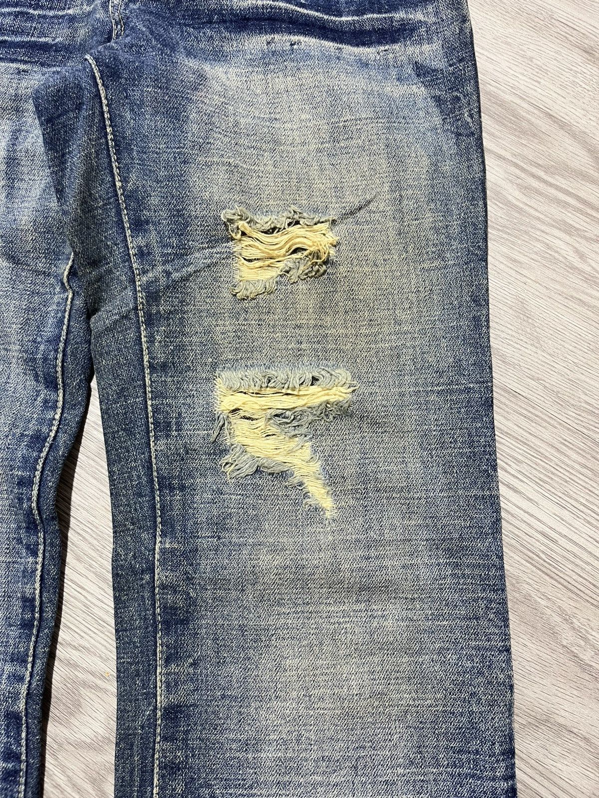 If Six Was Nine 2000s Star R Distressed Ripped Lgb Punk Style Pants Jeans Size US 28 / EU 44 - 4 Thumbnail