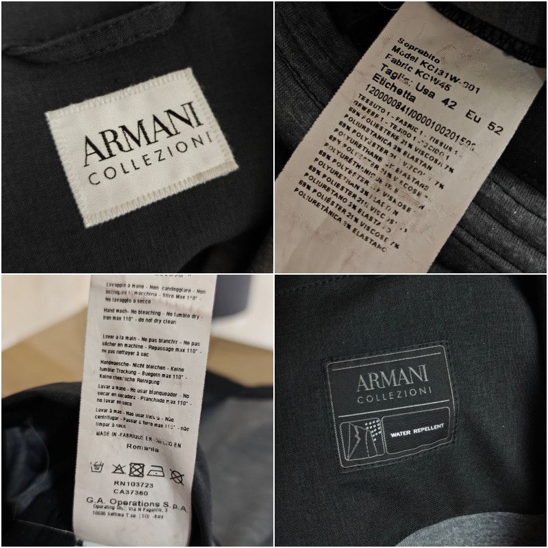 Armani Collezioni Armani Collezioni Jacket Water Repellent Italy Black sz 42 Size US L / EU 52-54 / 3 - 12 Thumbnail
