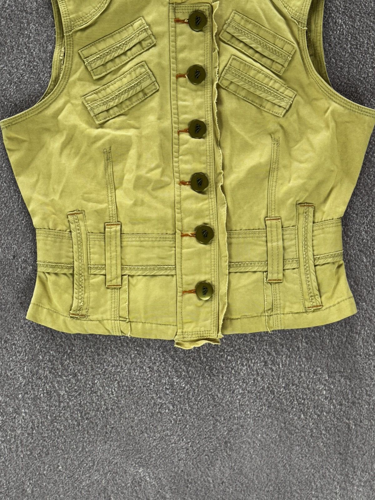 If Six Was Nine Vintage Diesel Style Grunge Military Vest Size XS / US 0-2 / IT 36-38 - 4 Thumbnail