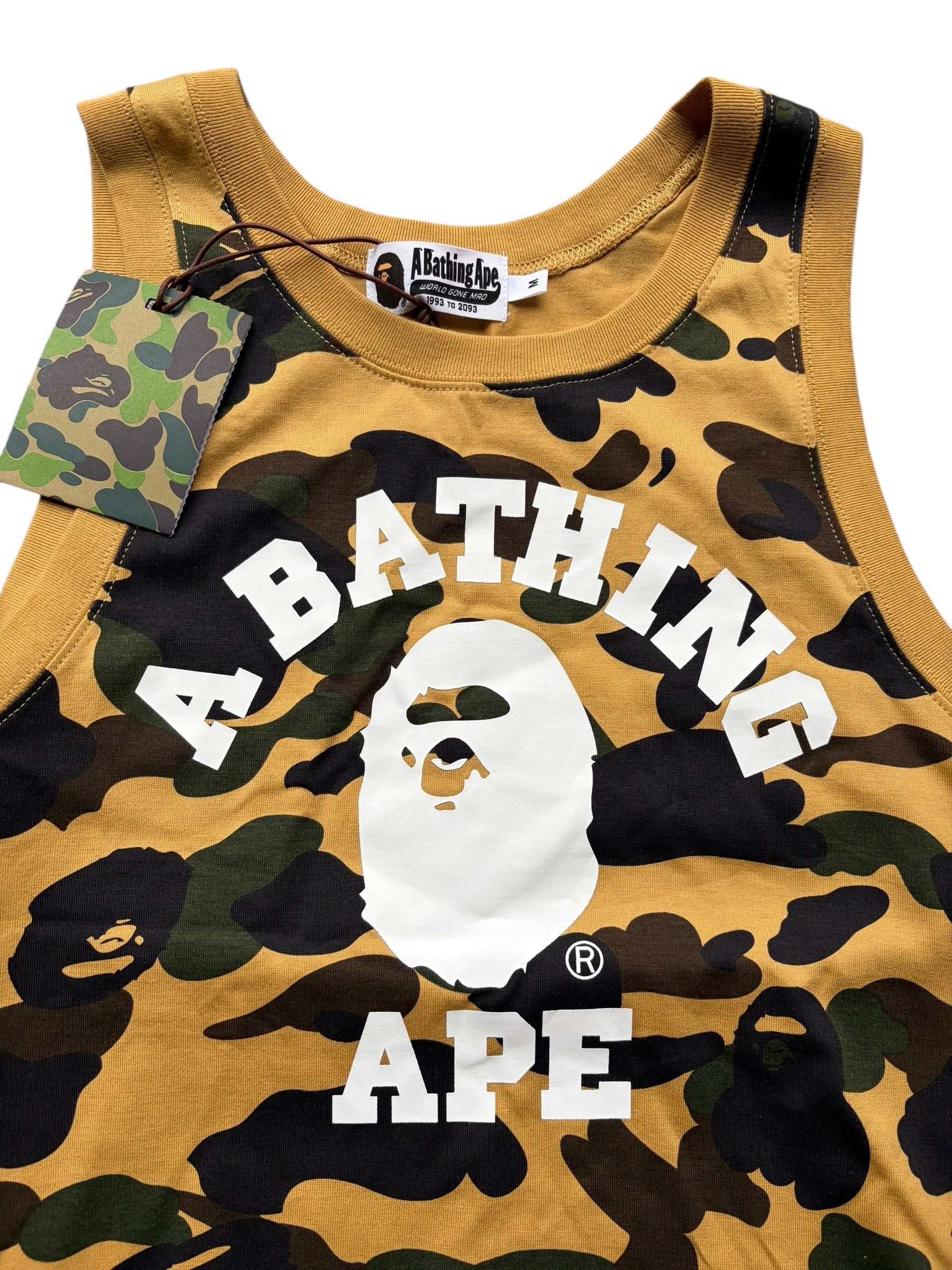 Bape Bape 1st Camo White College Logo Sleeveless Tank Top Size US M / EU 48-50 / 2 - 3 Thumbnail