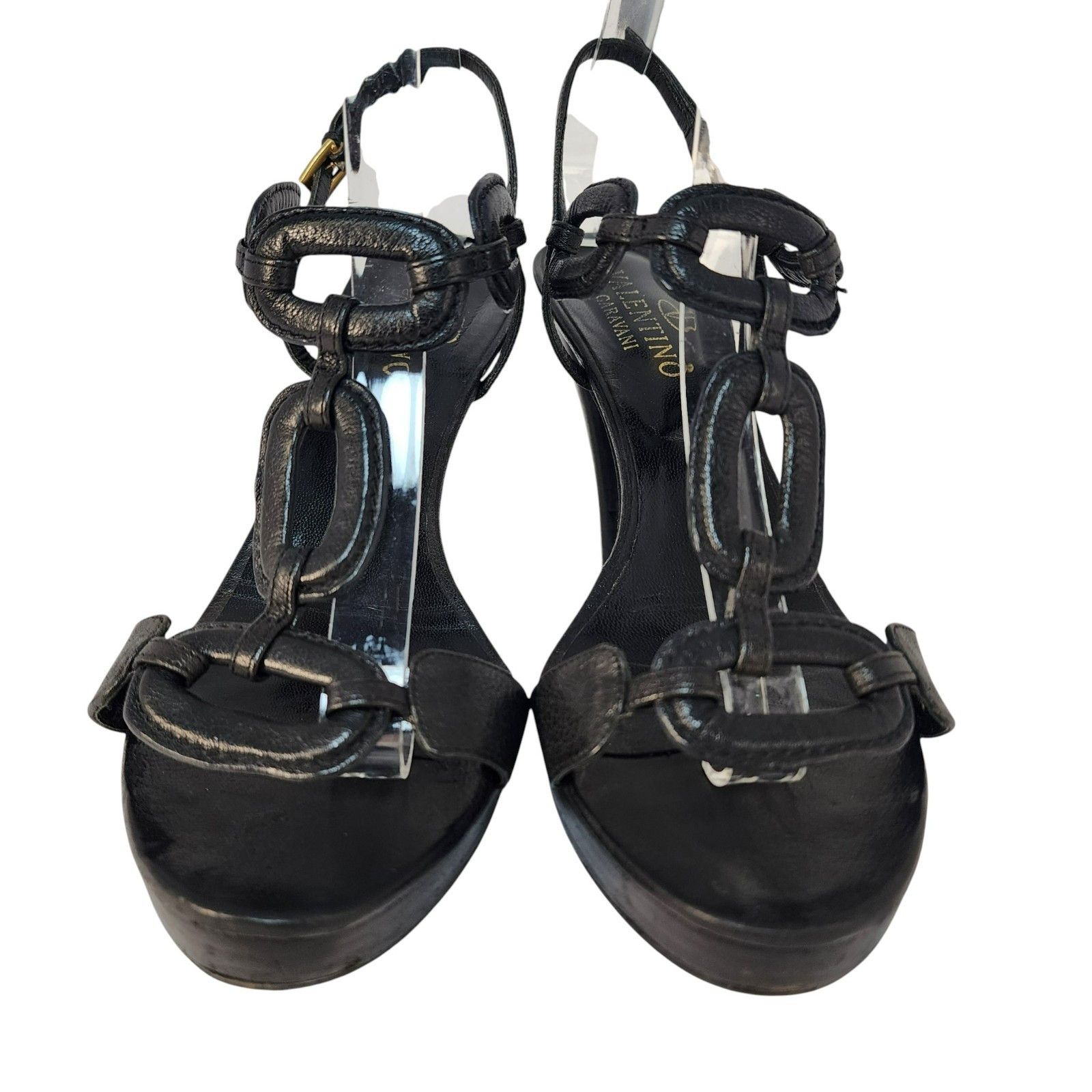 Valentino Valentino Garavani Black Leather Stiletto Heels – Size 40 E Size US 9.5 / IT 39.5 - 3 Thumbnail