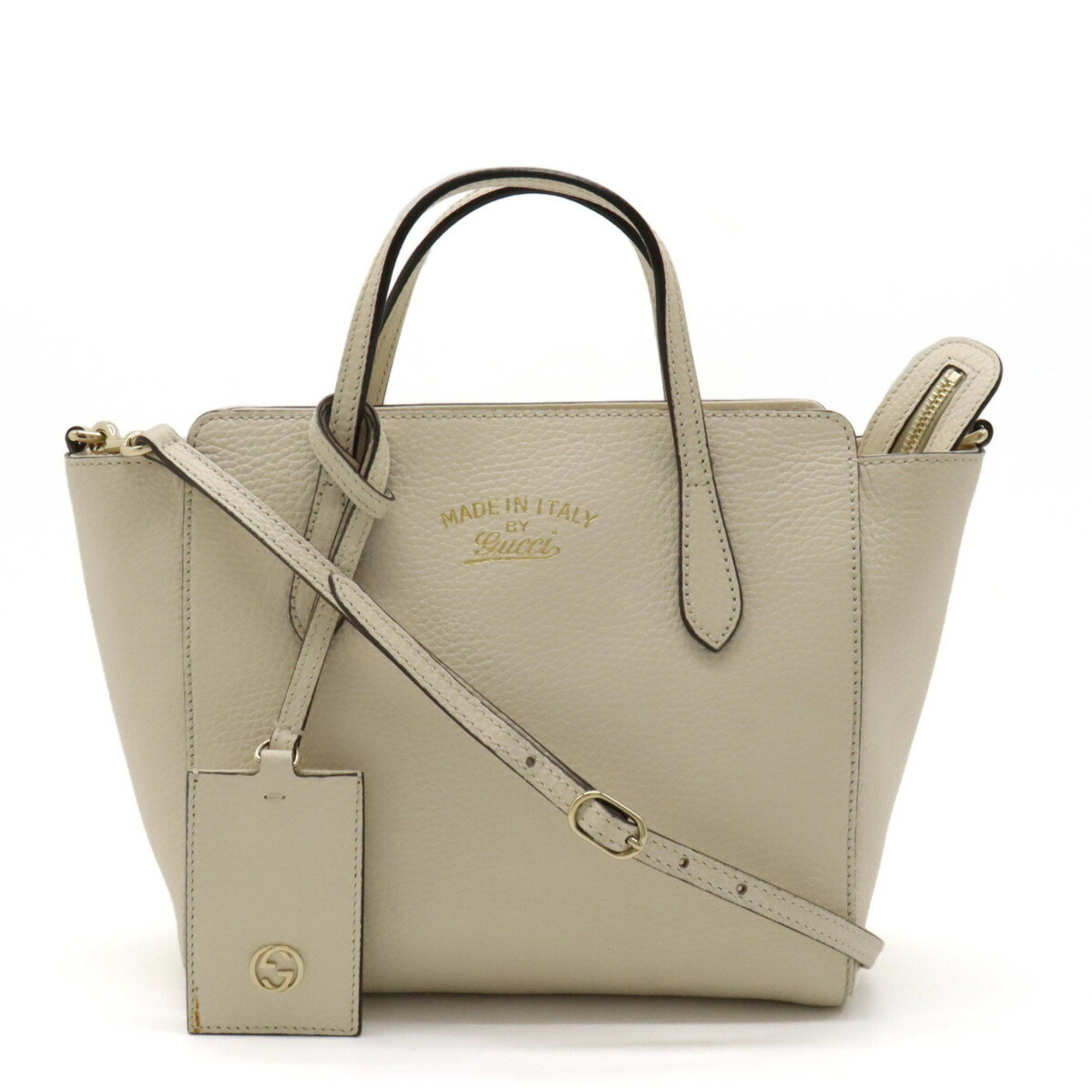 image of Gucci Swing Bag Shoulder Leather Ivory 368827, Women's