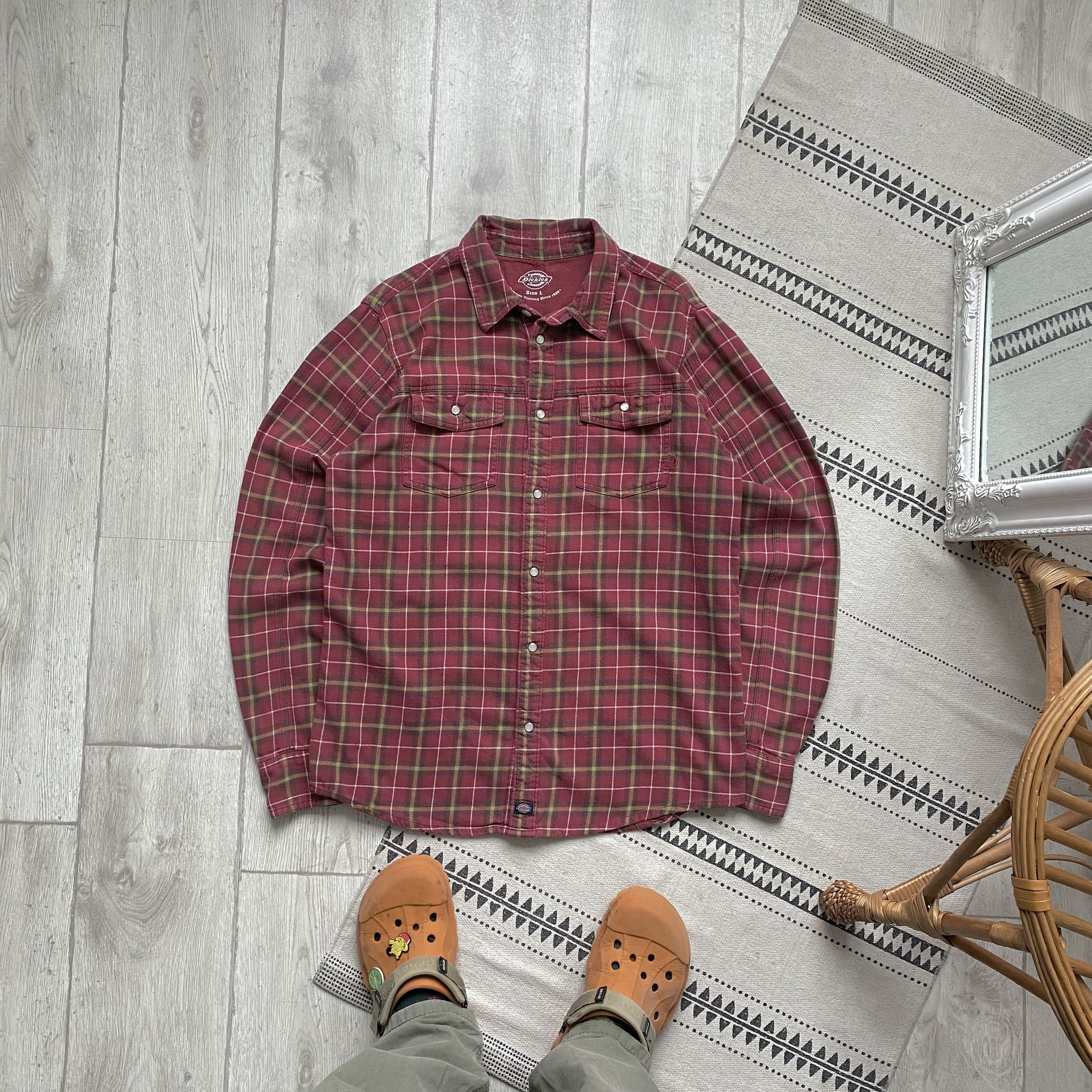 Dickies 🪓 Vintage Dickies flannel shirt Flannel Travis Scott style Size US M / EU 48-50 / 2 - 1 Thumbnail