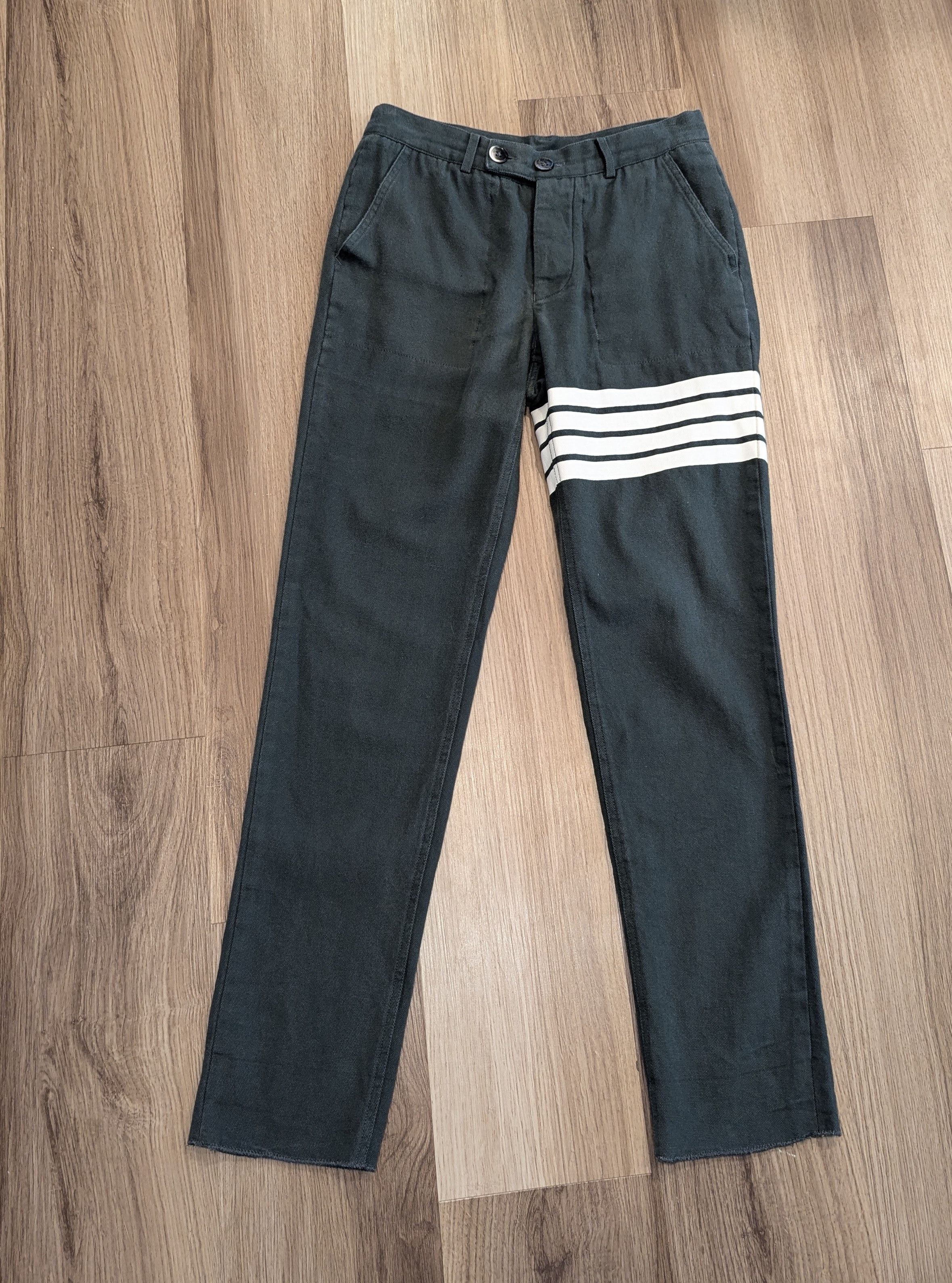Thom Browne Thom Browne Men's Cotton Pants Size 1 29x30 4-bar Trousers Size US 30 / EU 46 - 1 Thumbnail