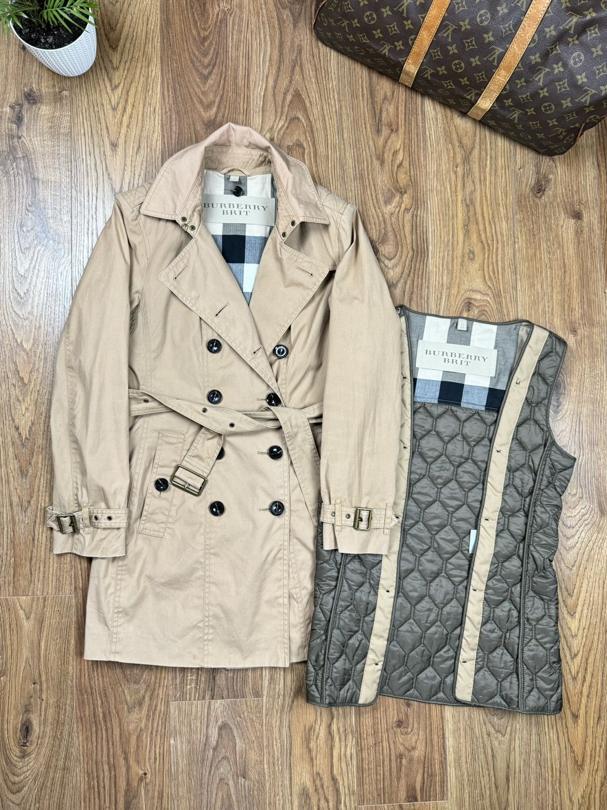 Burberry Rare trench coat Burberry original luxury streetwear item Size S / US 4 / IT 40 - 1 Thumbnail