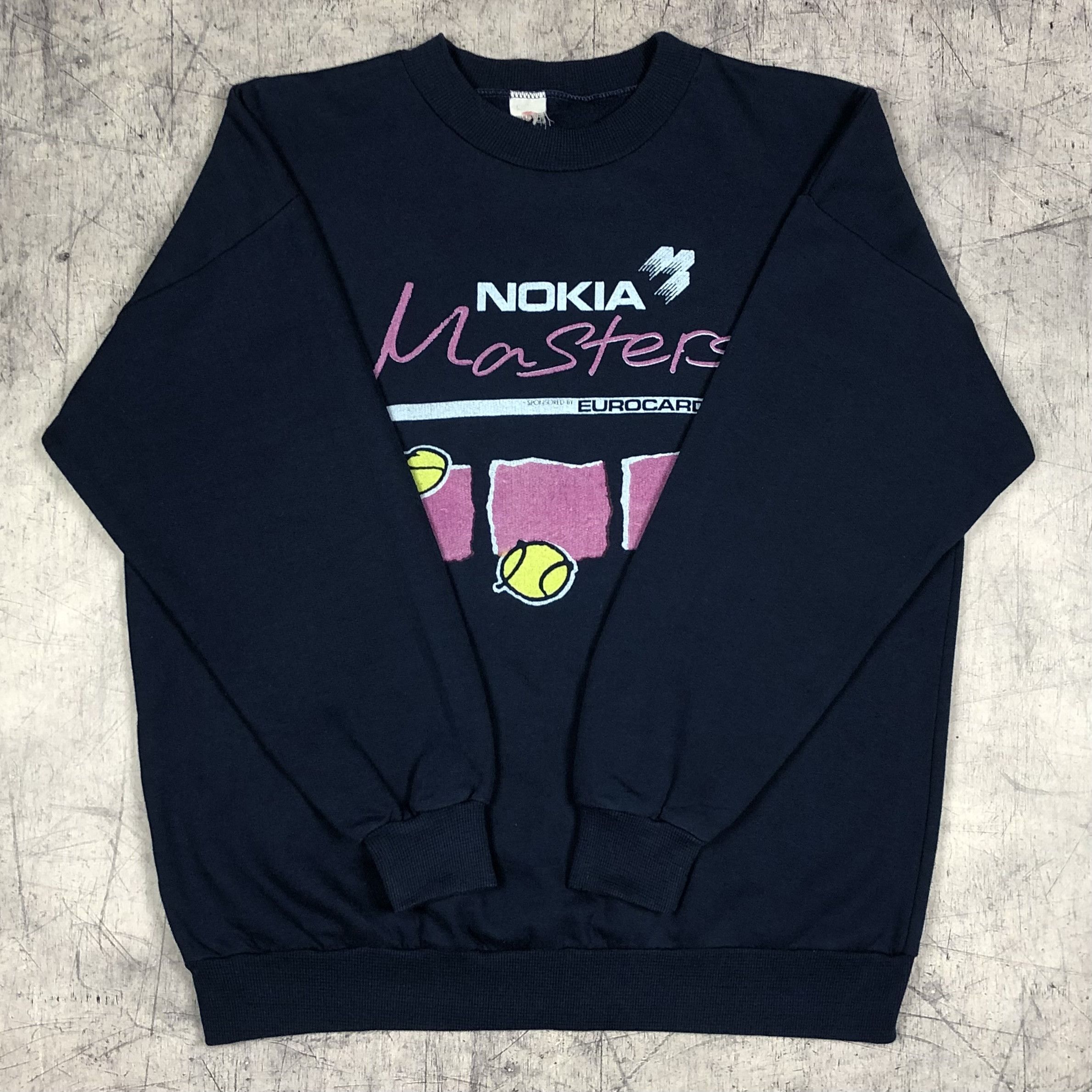 Motorola Vintage 90s Nokia Masters Eurocard Tennis Sweatshirt Size US M / EU 48-50 / 2 - 4 Thumbnail