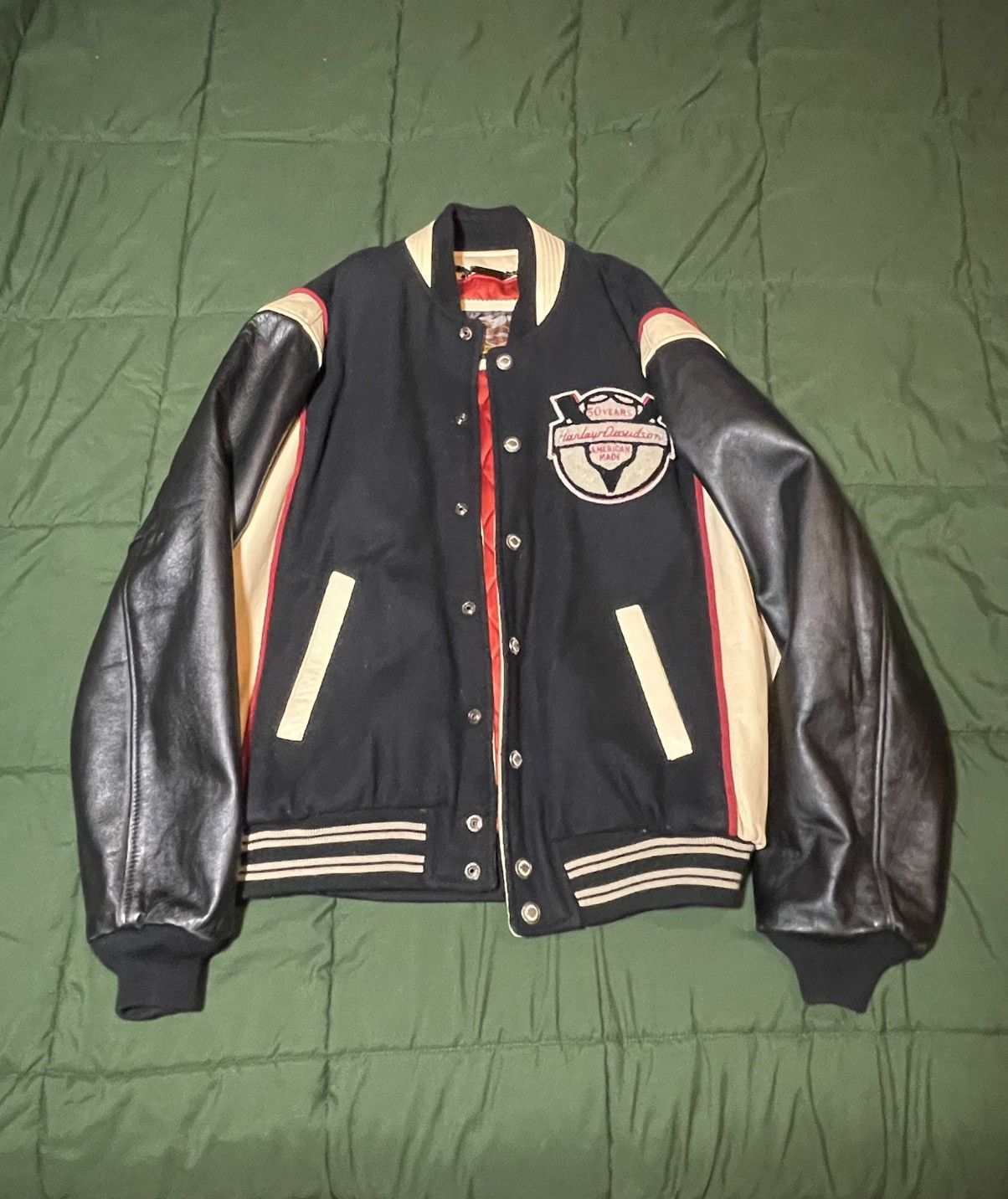 Harley Davidson Vintage Harley-Davidson Varsity Letterman Size US L / EU 52-54 / 3 - 1 Thumbnail